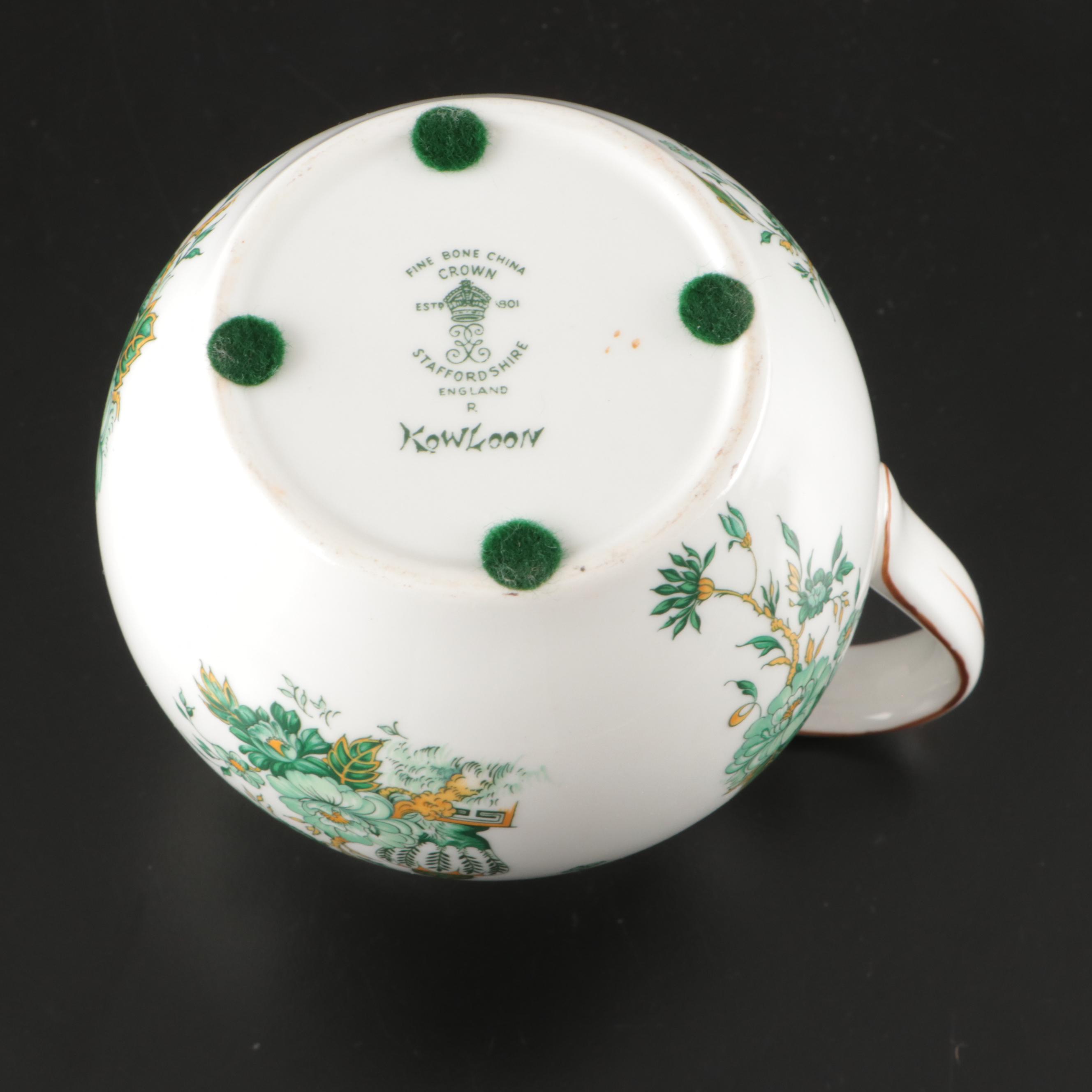Japanese Satsuma Teapot with Other Demitasse and Teacups, 20th Century