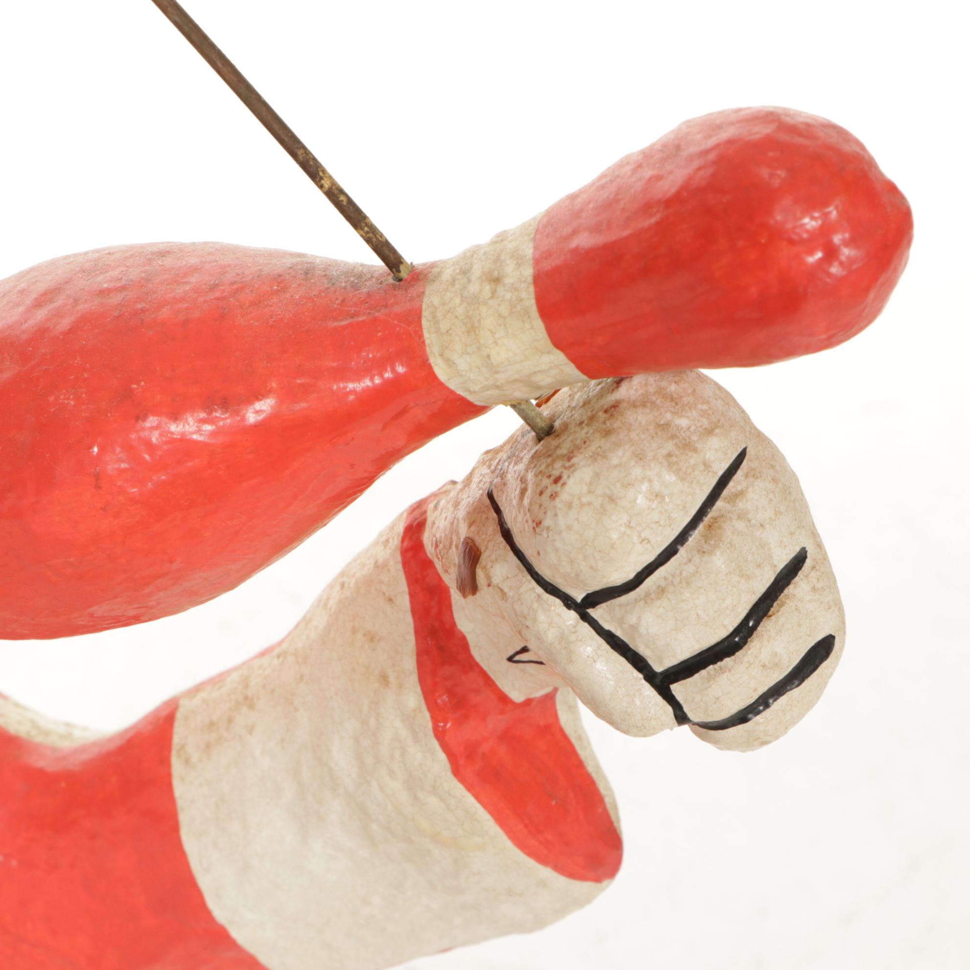 Jo Shenkel Papier-Mâché Juggling Clown and Giraffe Pants Clown from Mexico