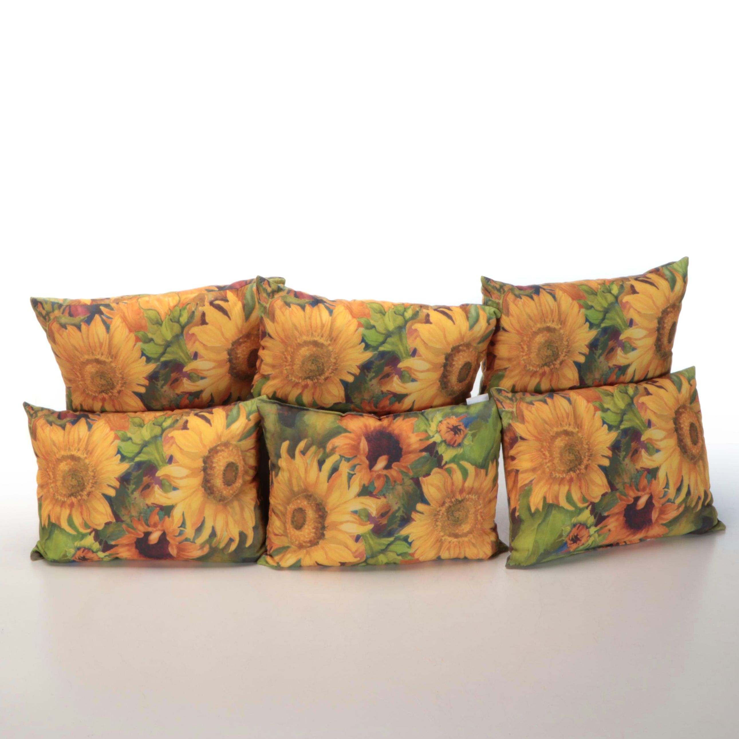Climaweave Joanne Porter Sunflower Pattern Polyester Throw Pillows