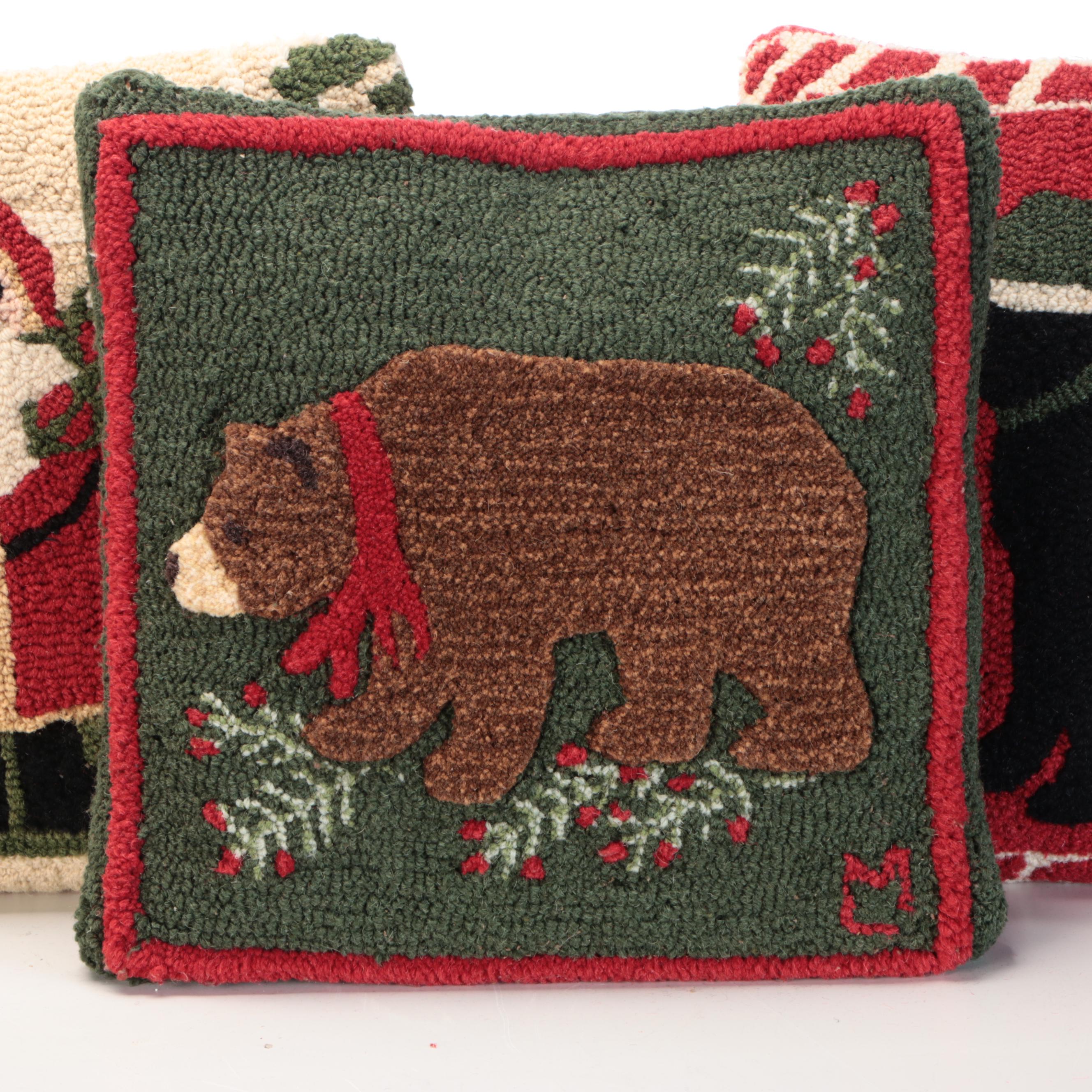 Laura Megroz for Chandler 4 Corners Santa, Bear and Dog Accent Pillows