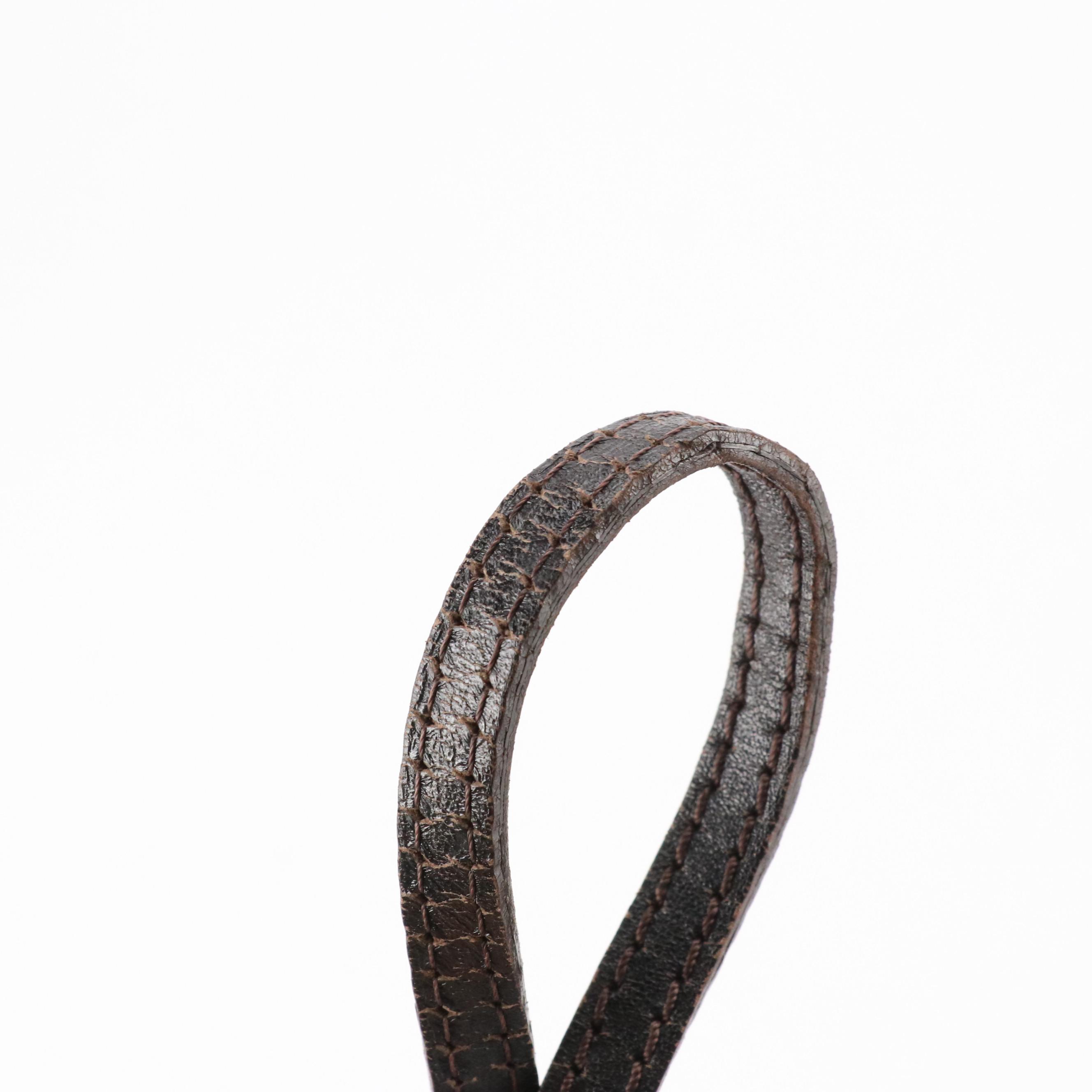 Fendi Flat Crossbody Bag in Brown Zucchino Canvas and Leather Trim