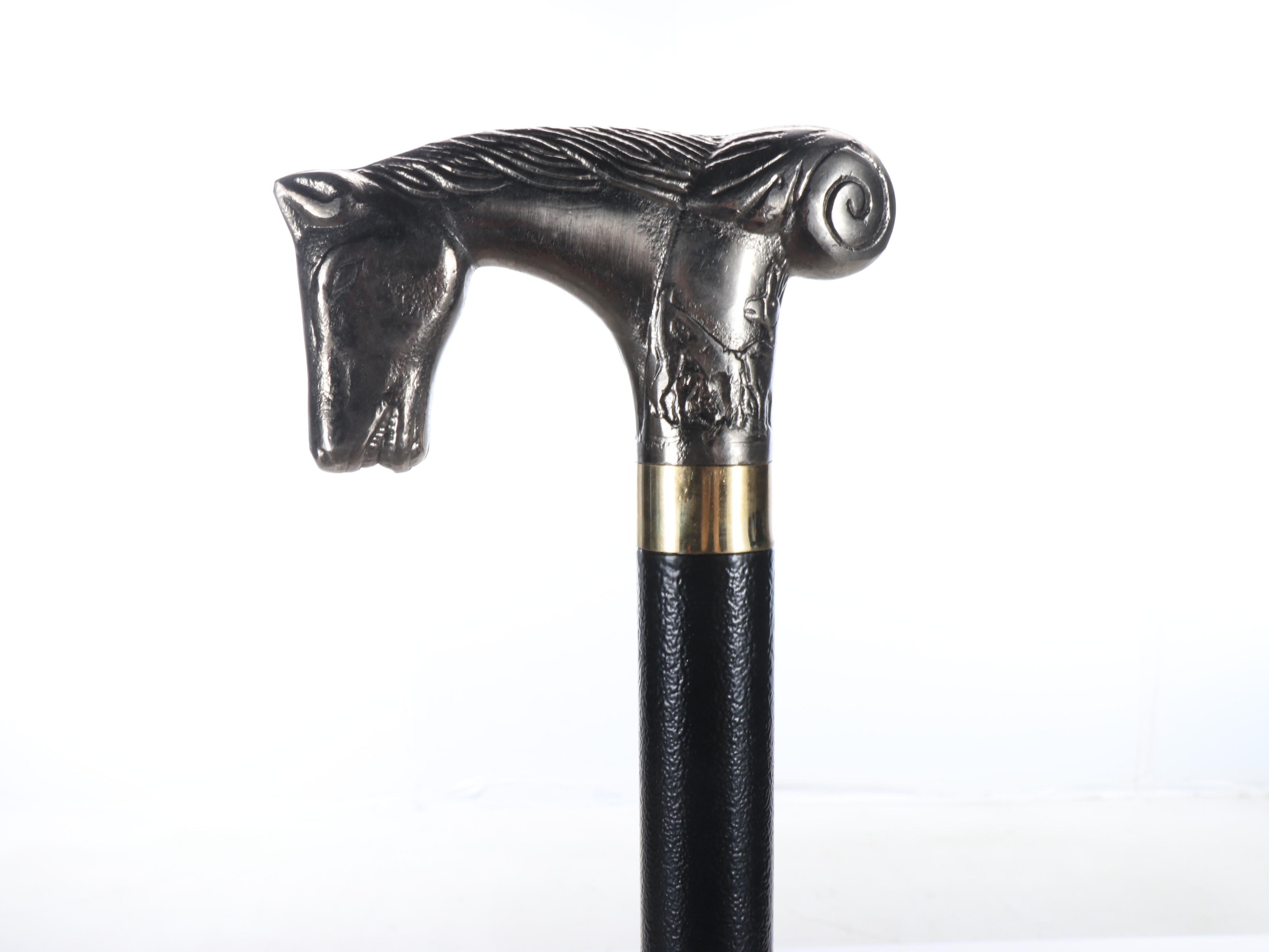 Horse Head Derby Handled Sword Cane