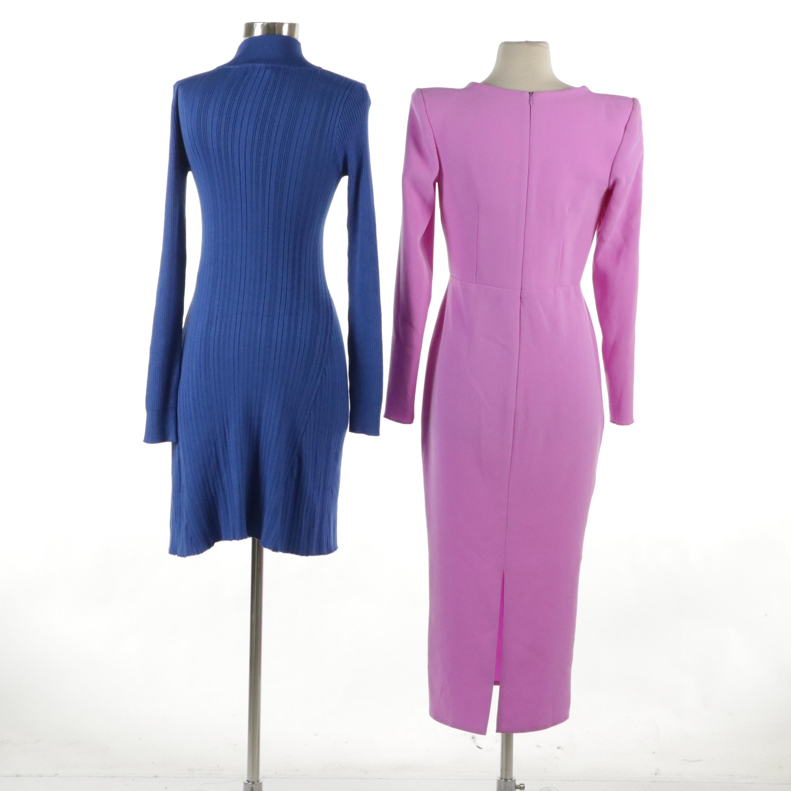 Maren Curved Sweetheart Midi Dress and Vero Moda Sally Skater Dress, With Tag