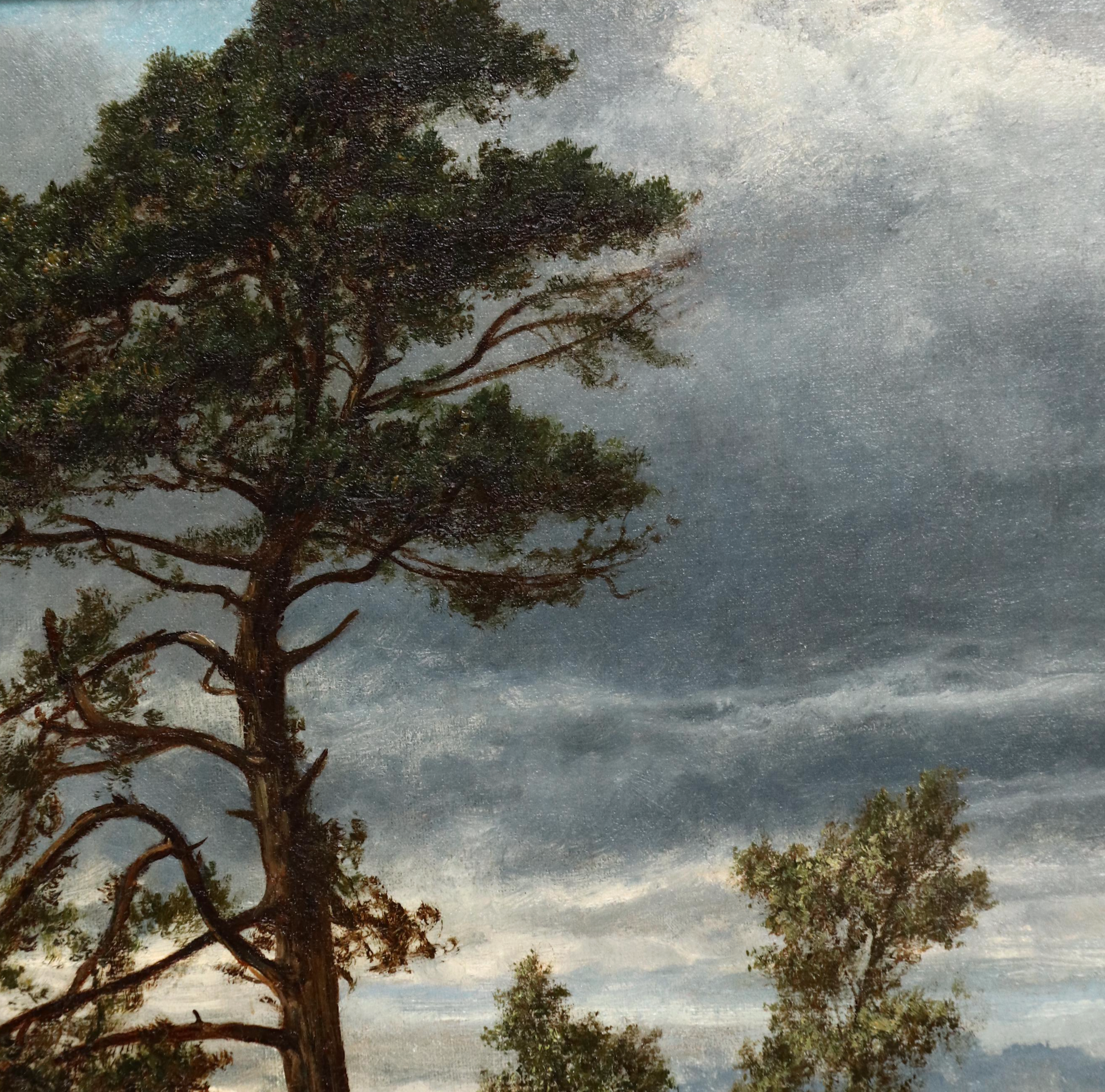 Rural Landscape Oil Painting, Circa 1867