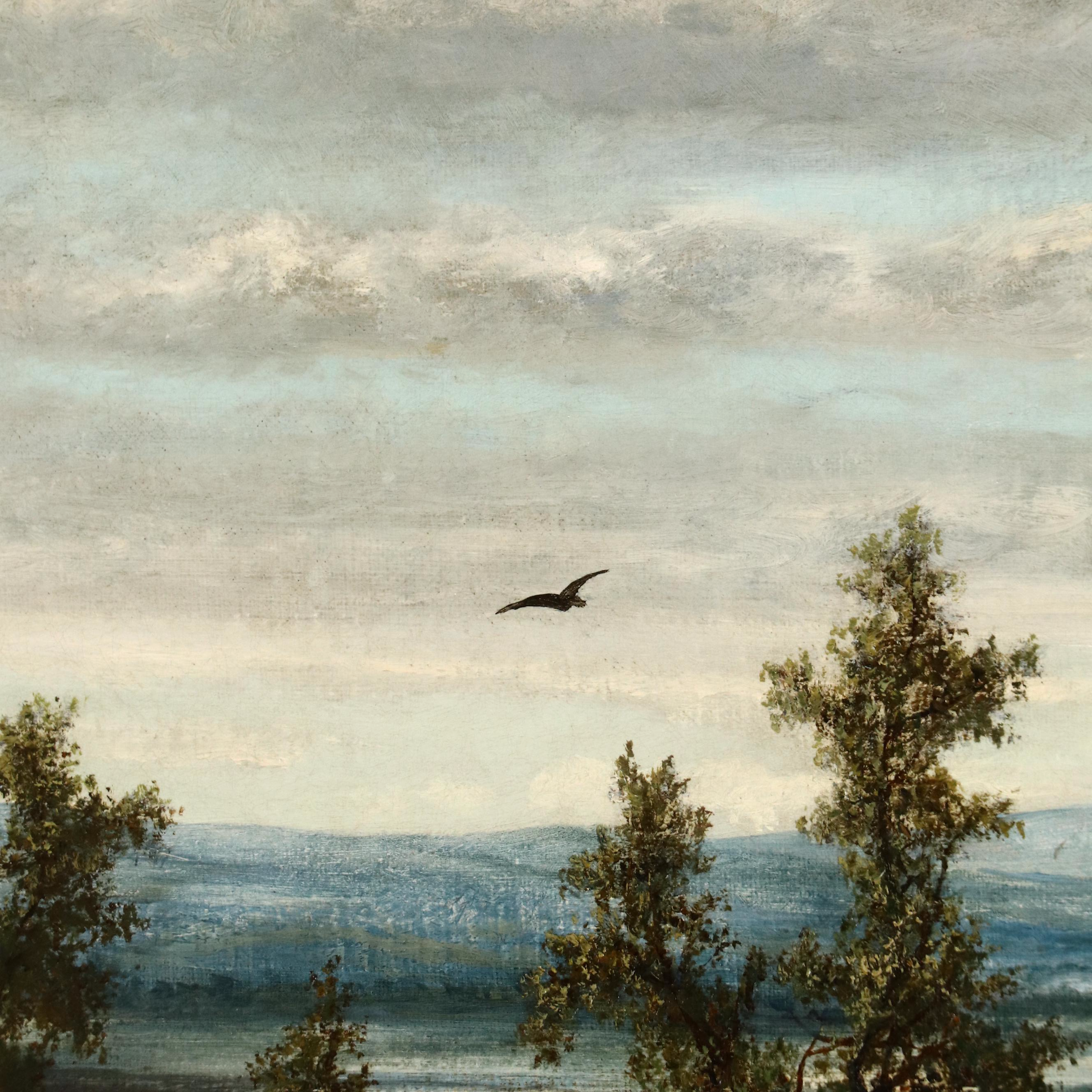 Rural Landscape Oil Painting, Circa 1867