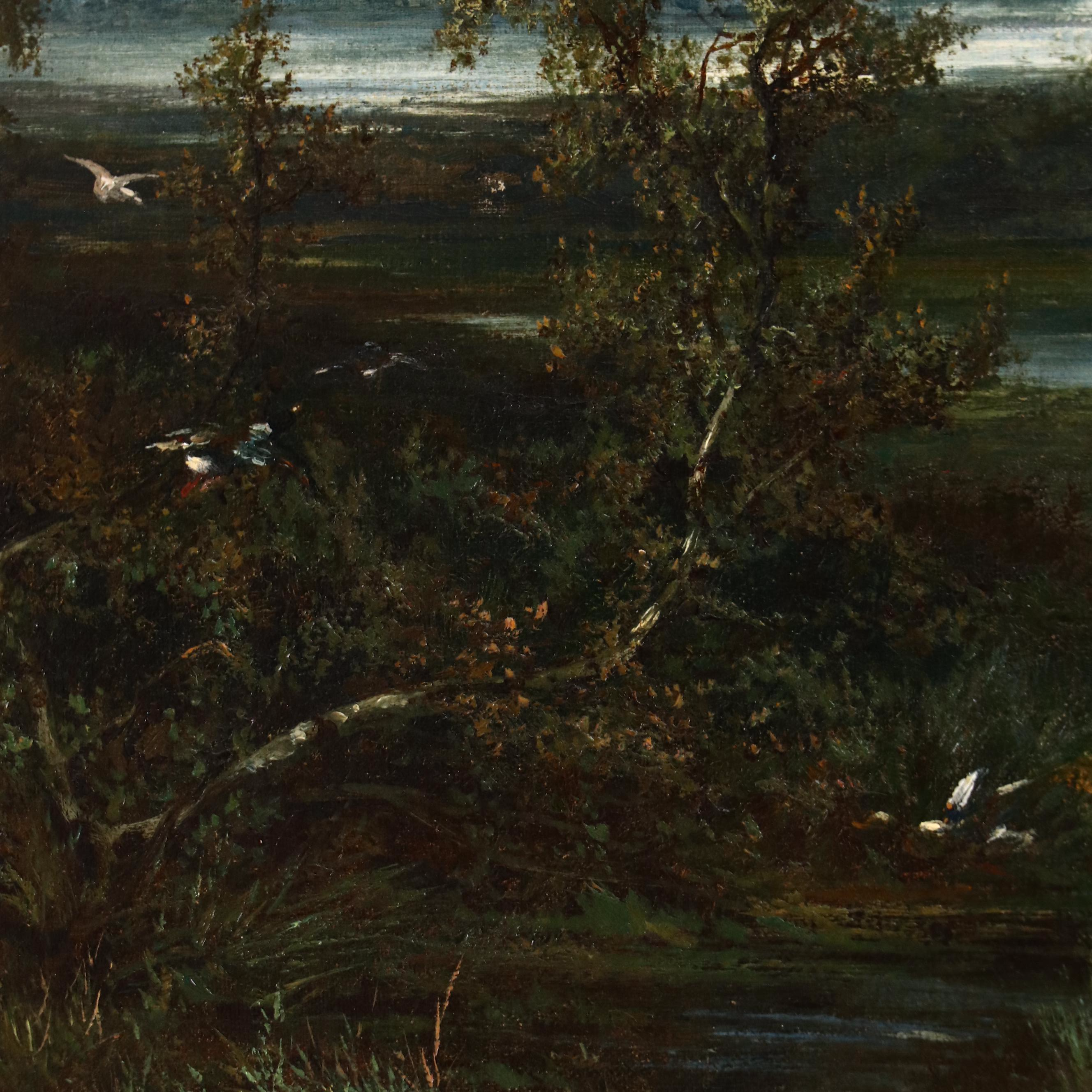 Rural Landscape Oil Painting, Circa 1867