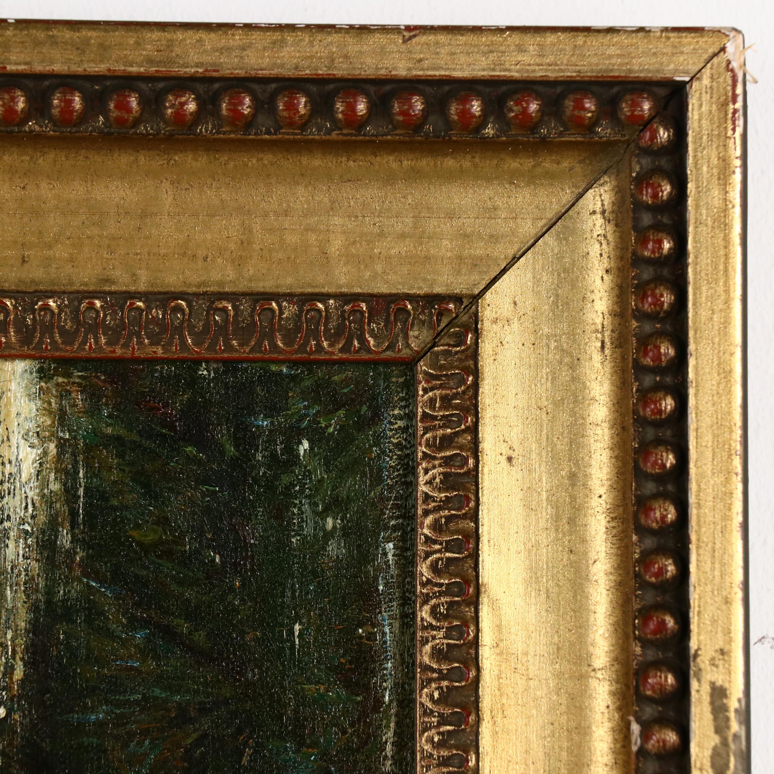 Rural Landscape Oil Painting, Circa 1867