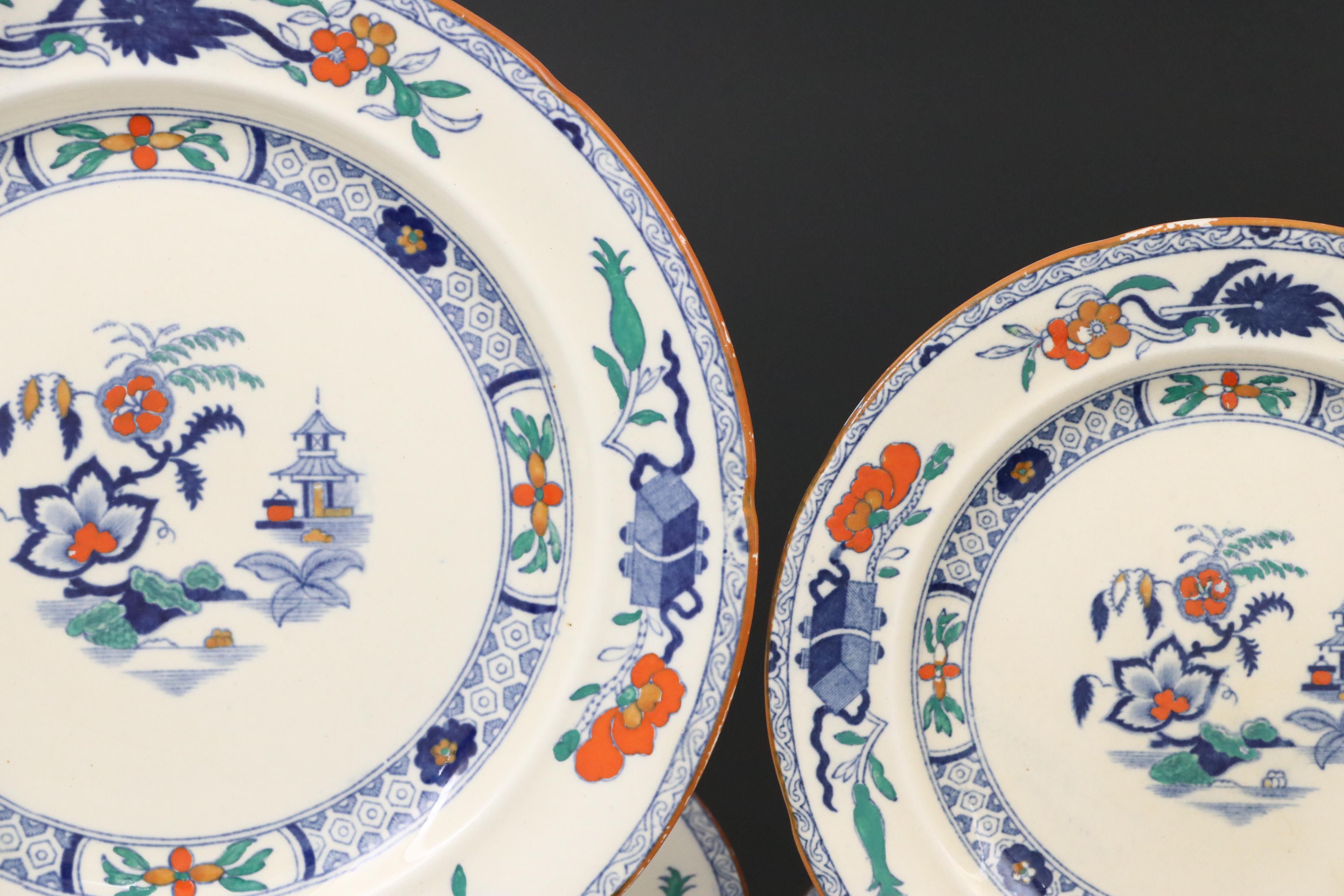 Mason's Ironstone Hand-Colored "Masons Temple" Dinnerware