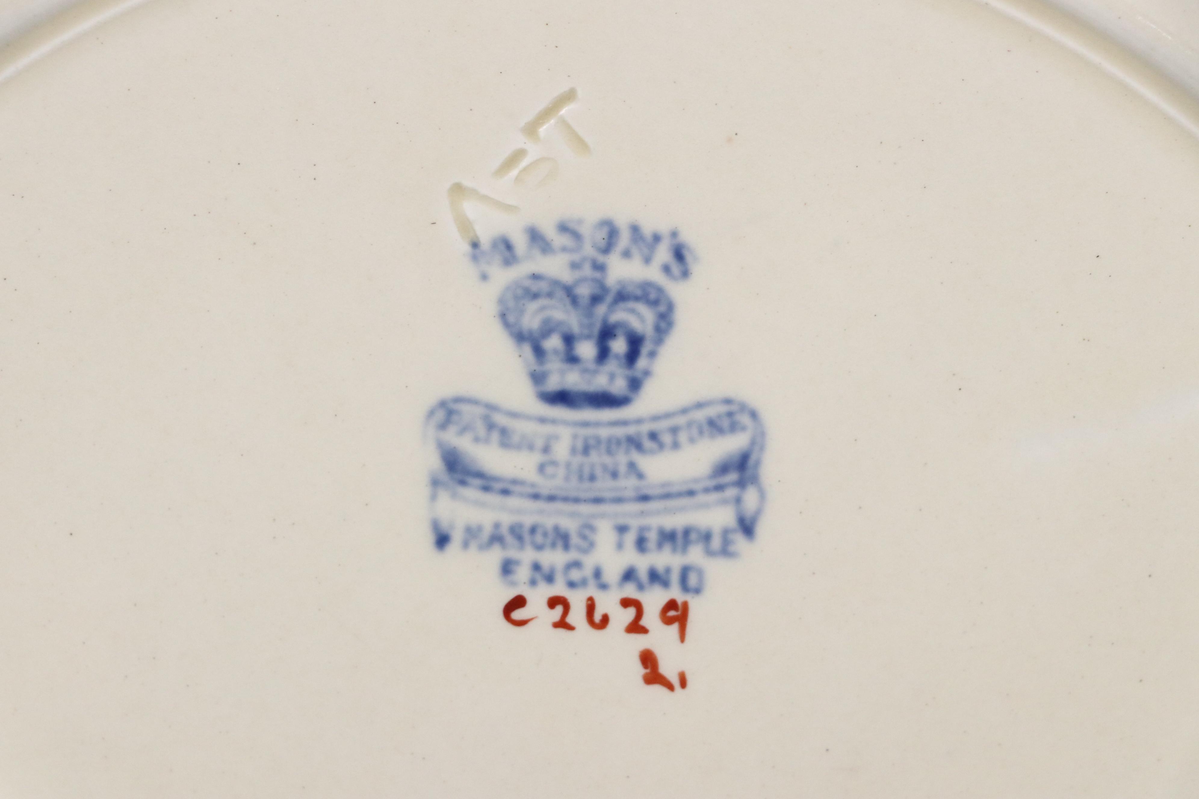 Mason's Ironstone Hand-Colored "Masons Temple" Dinnerware