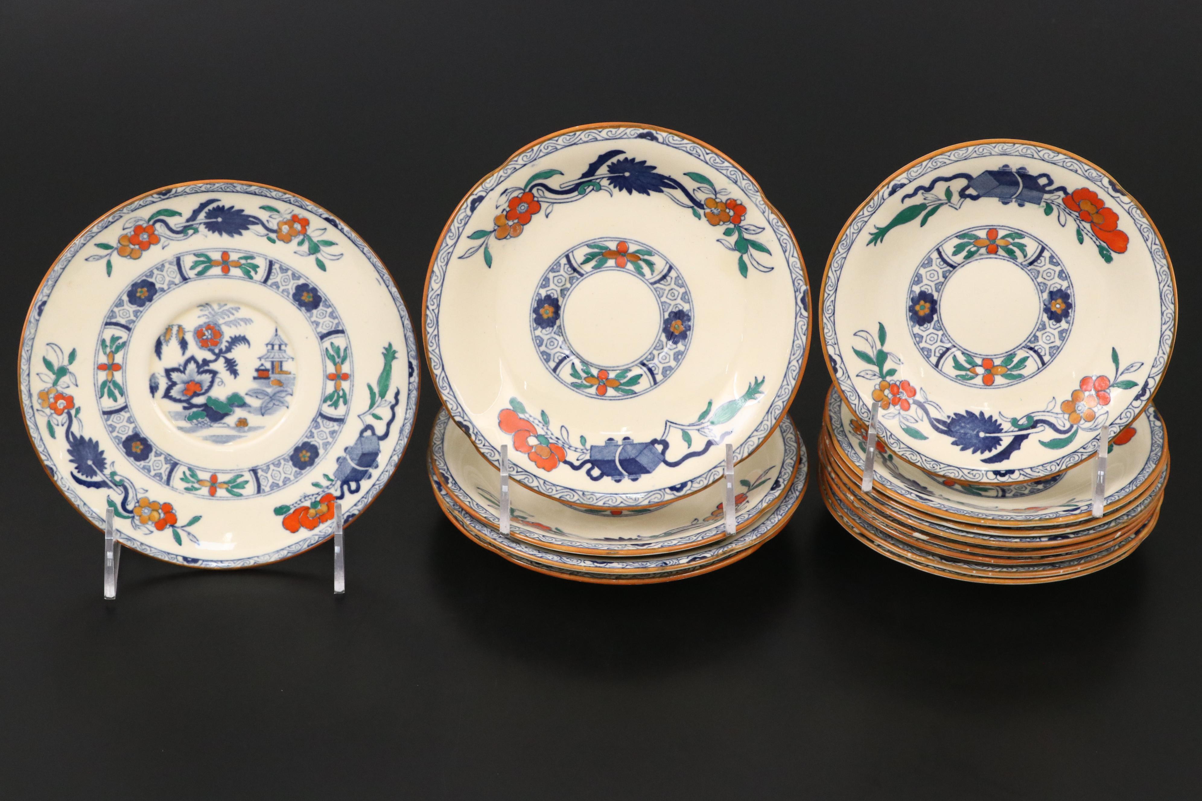 Mason's Ironstone Hand-Colored "Masons Temple" Dinnerware