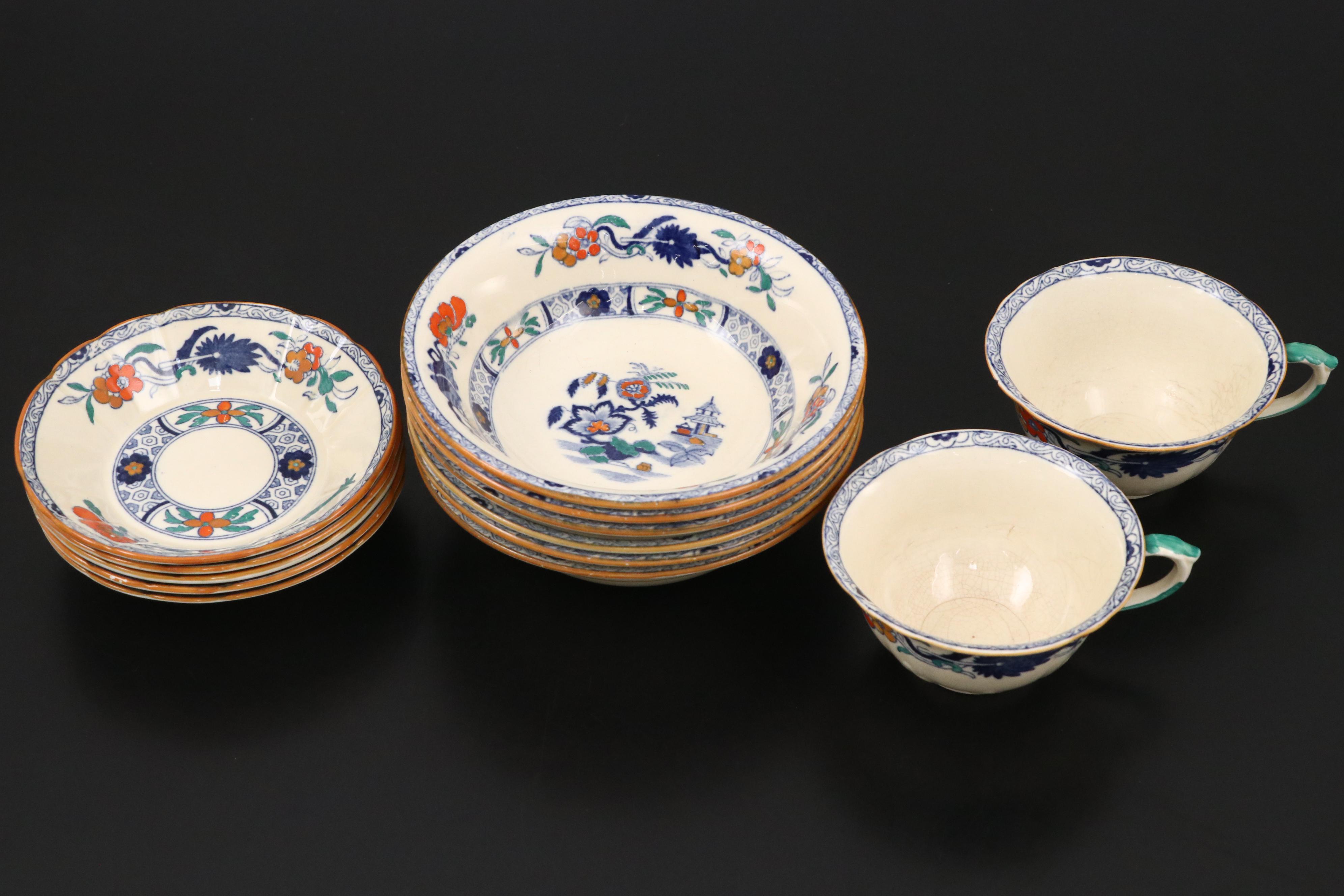Mason's Ironstone Hand-Colored "Masons Temple" Dinnerware