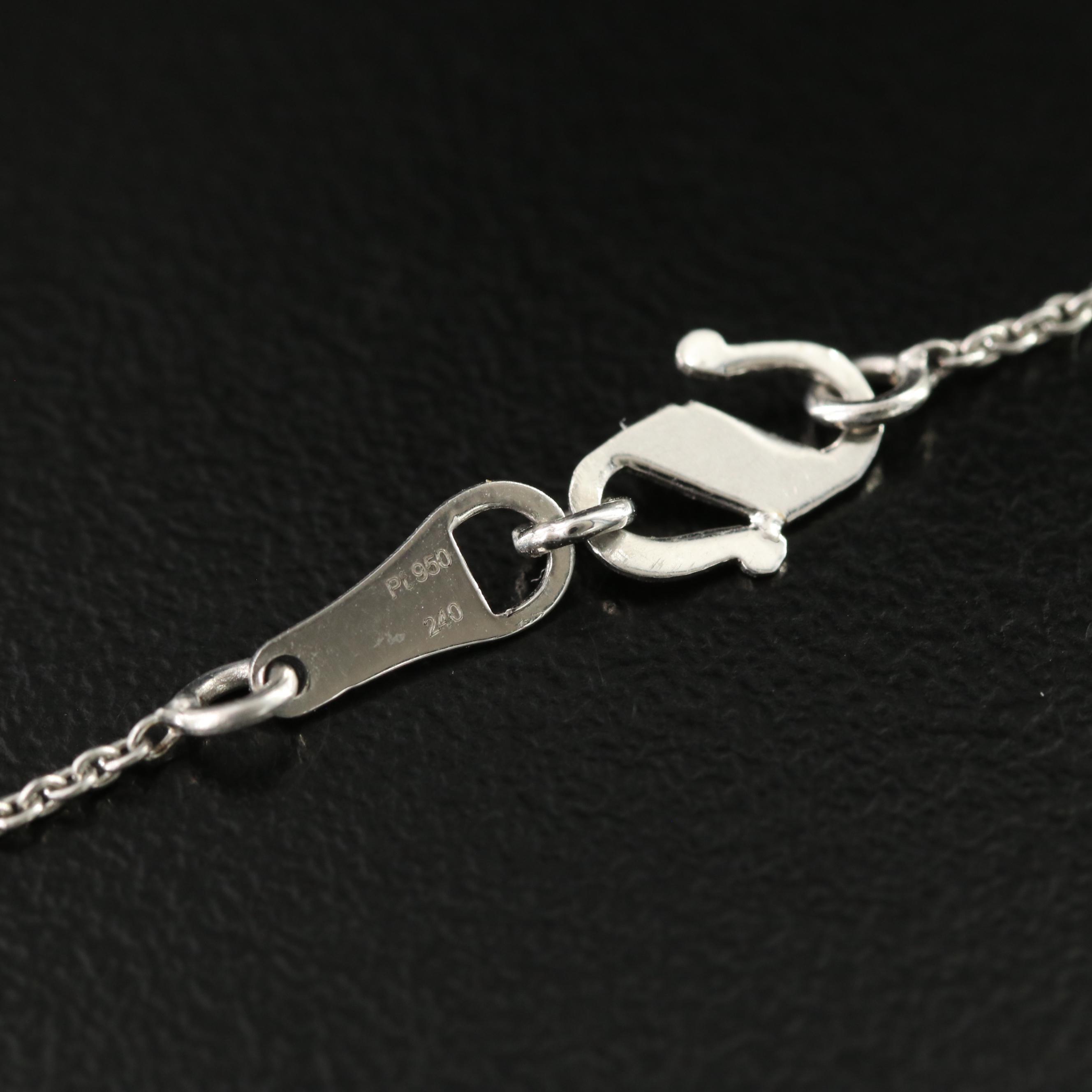 Platinum 4.79 CT Lab Grown Diamond Solitaire Pendant Necklace with IGI Report