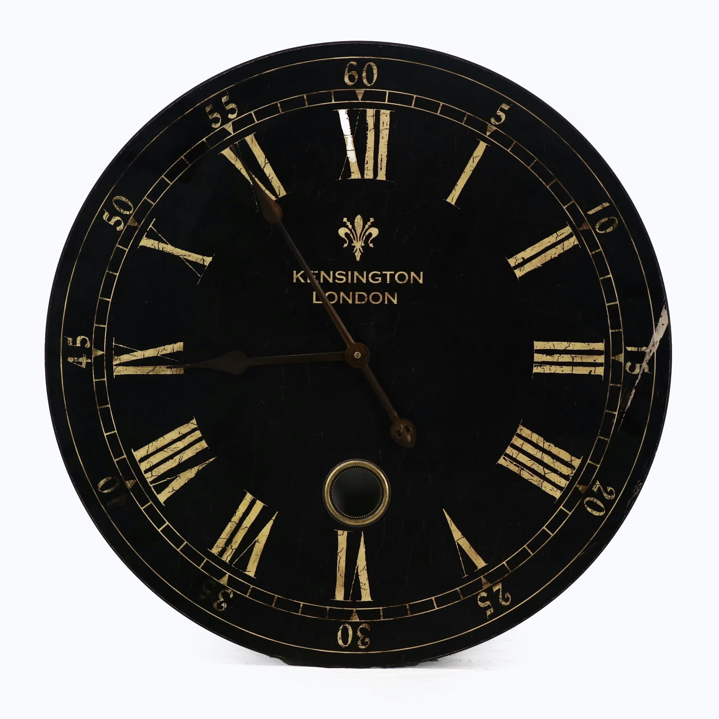 Contemporary "Kensington London" Distressed Wall Clock