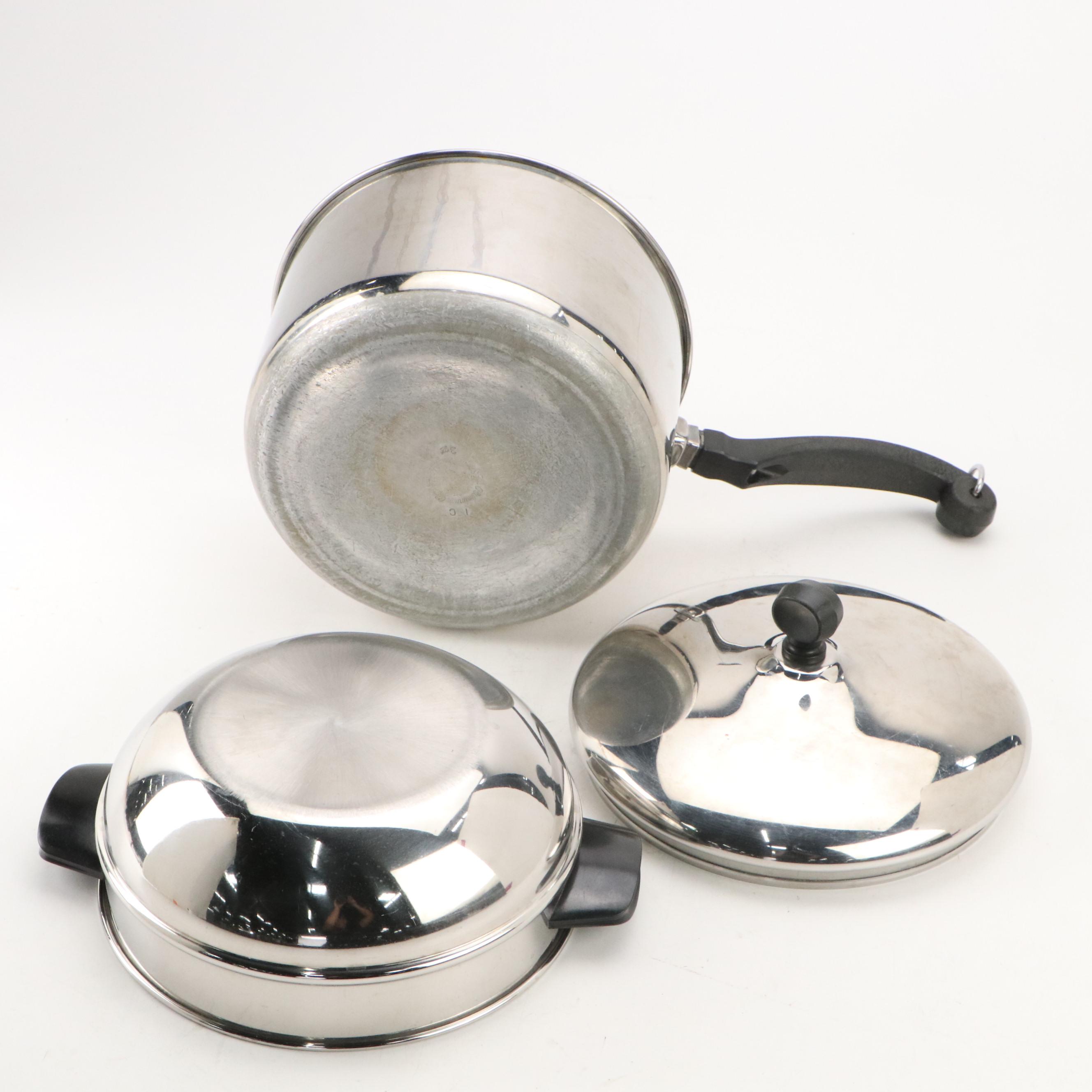 Farberware Aluminum-Clad Stainless Steel Electric Skillet with Pots and Pans