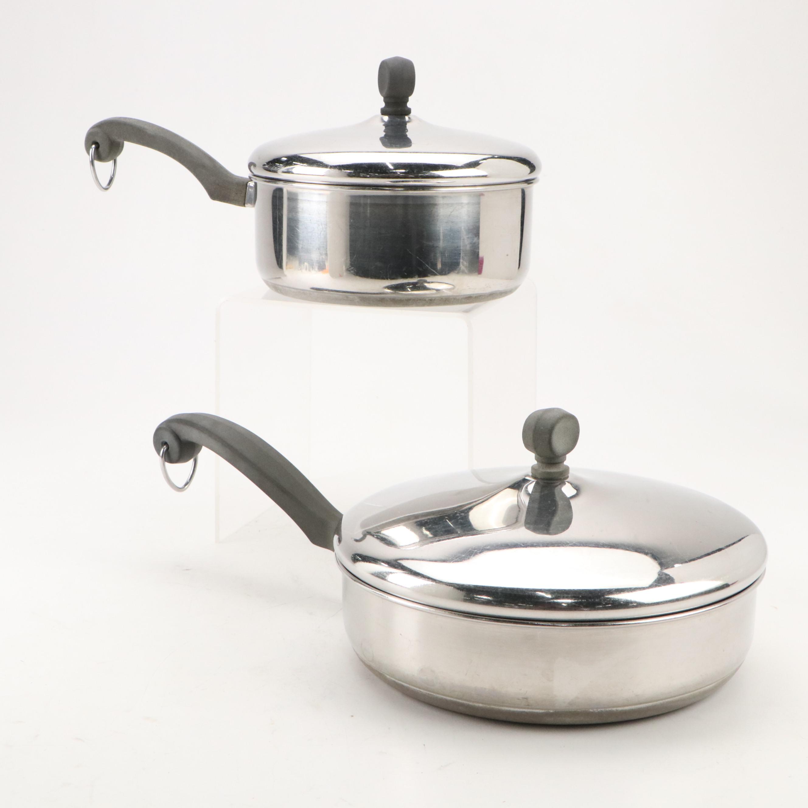 Farberware Aluminum-Clad Stainless Steel Electric Skillet with Pots and Pans