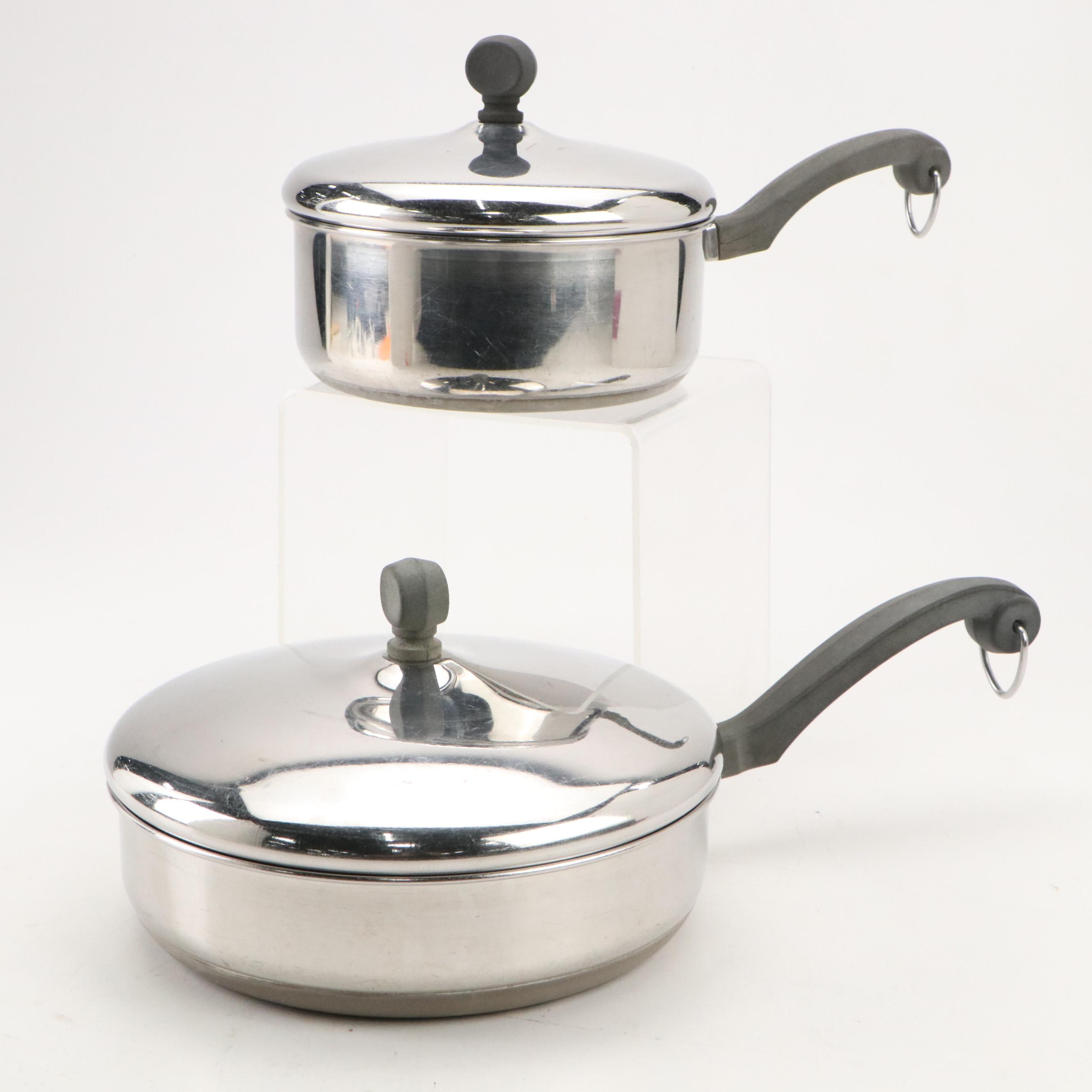 Farberware Aluminum-Clad Stainless Steel Electric Skillet with Pots and Pans