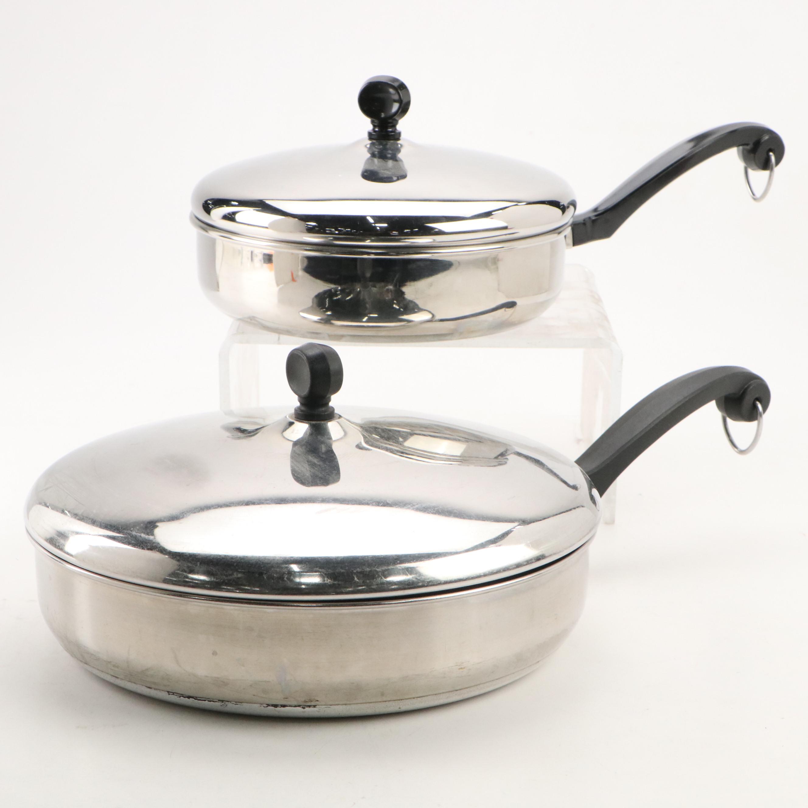 Farberware Aluminum-Clad Stainless Steel Electric Skillet with Pots and Pans