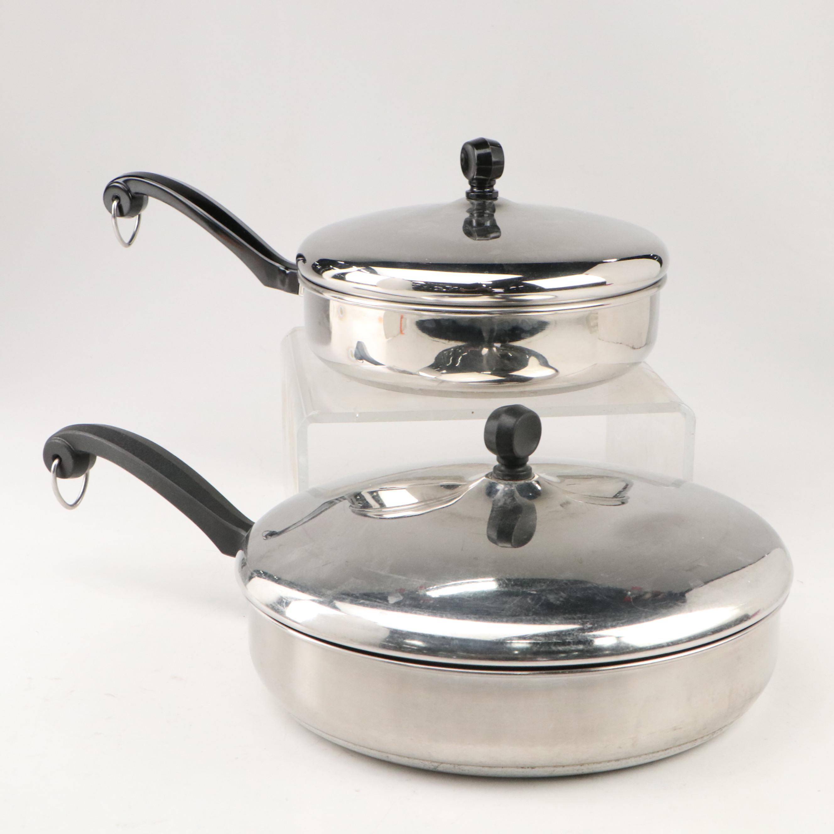 Farberware Aluminum-Clad Stainless Steel Electric Skillet with Pots and Pans