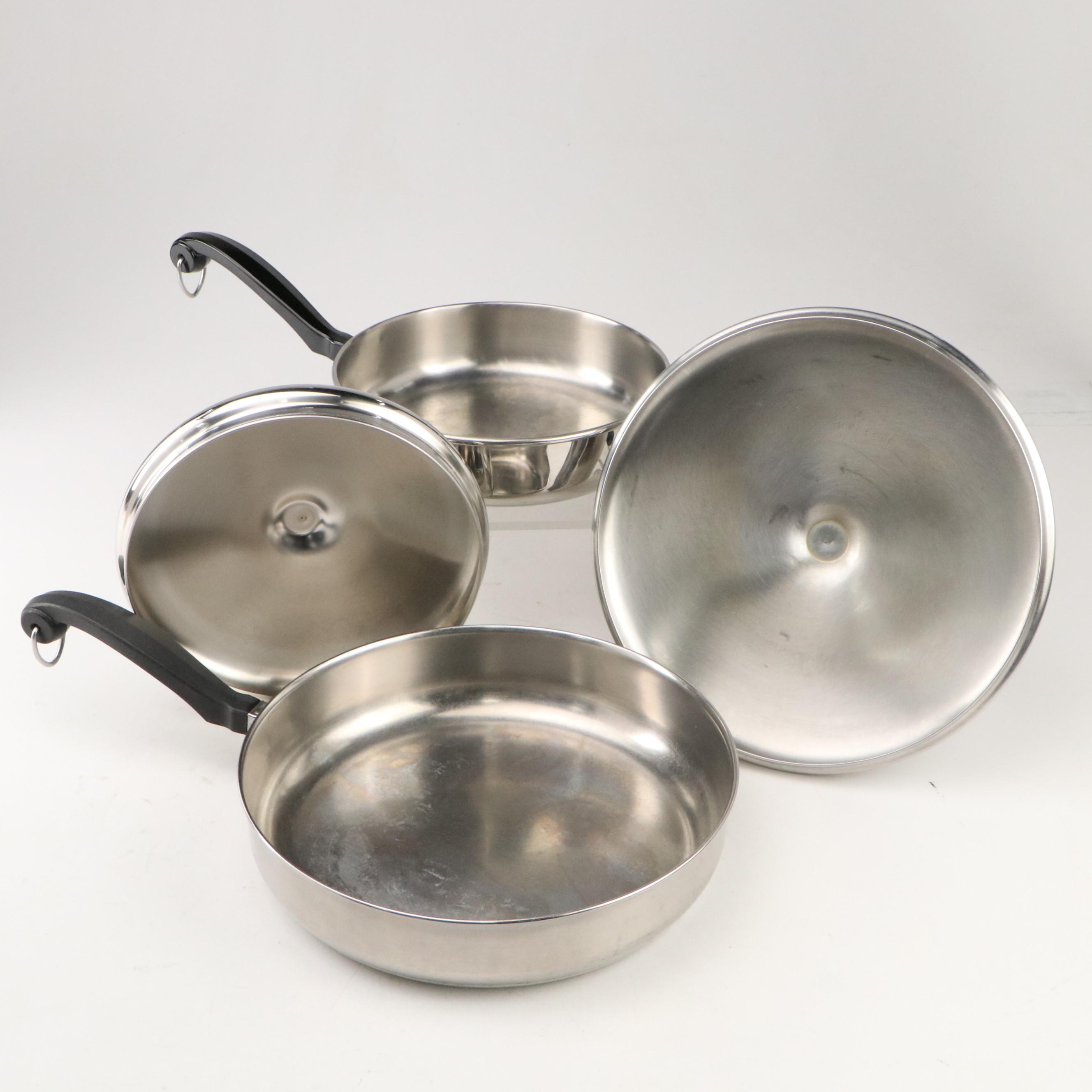 Farberware Aluminum-Clad Stainless Steel Electric Skillet with Pots and Pans