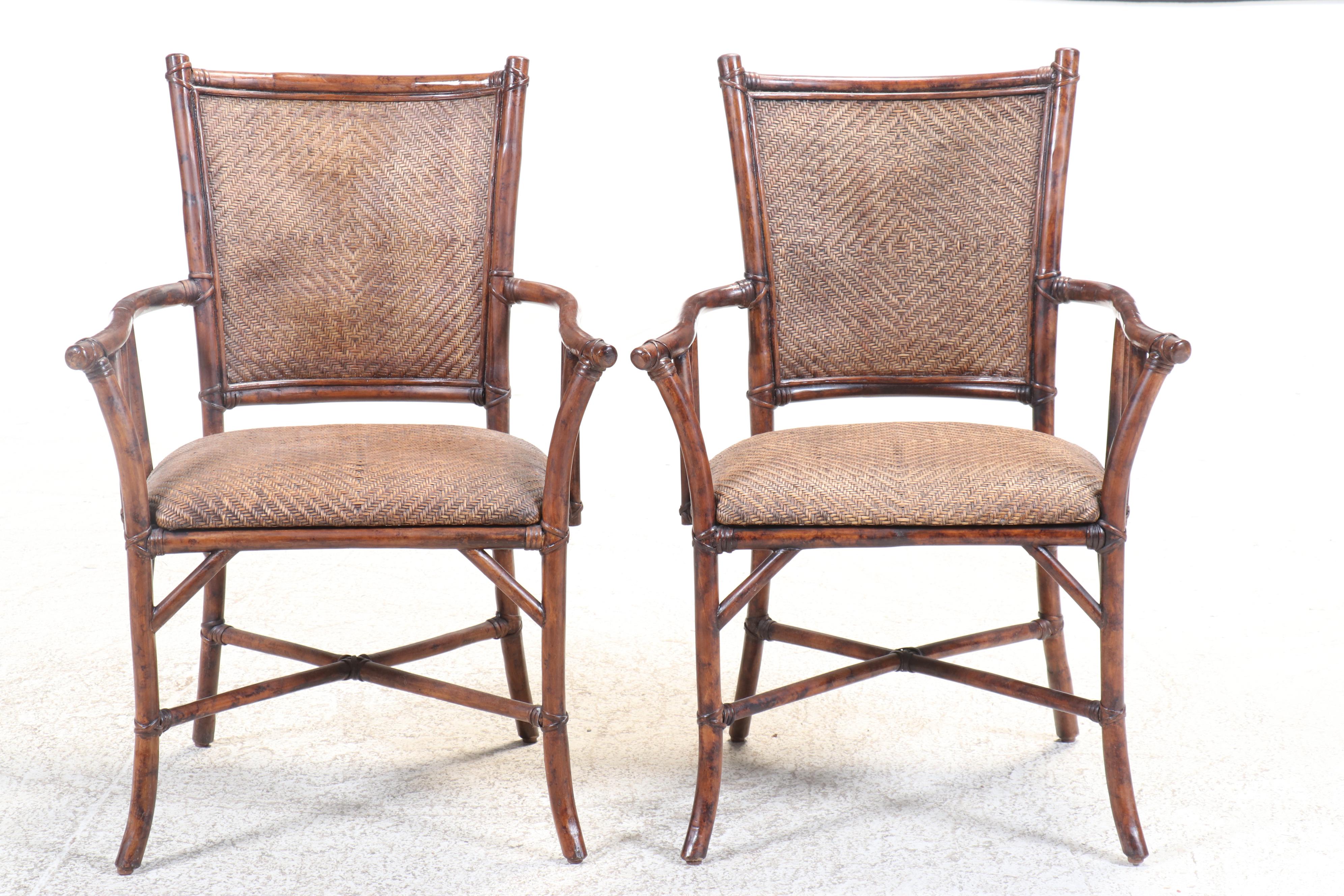 Pair of Pier 1 Imports Rattan Armchairs