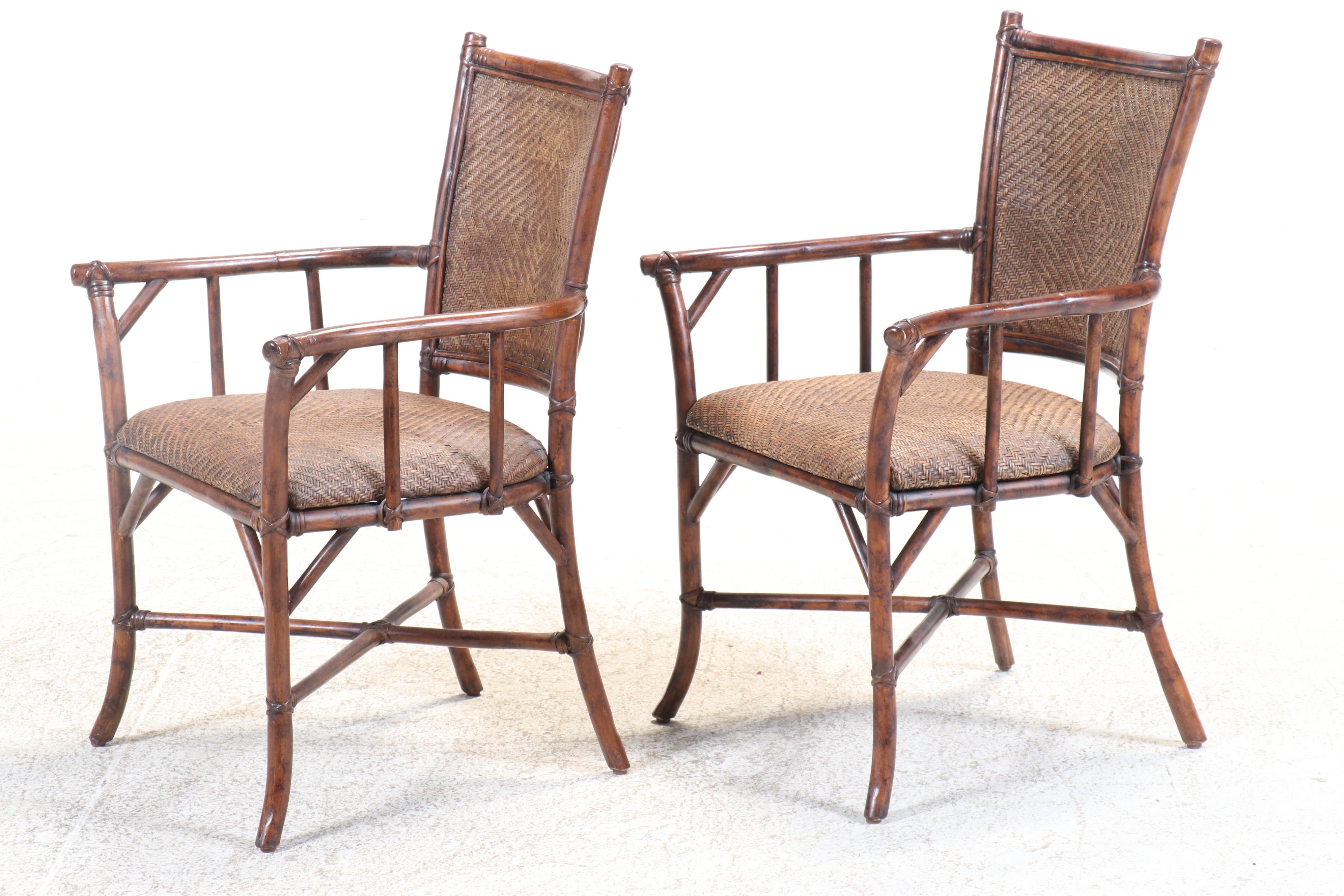 Pair of Pier 1 Imports Rattan Armchairs