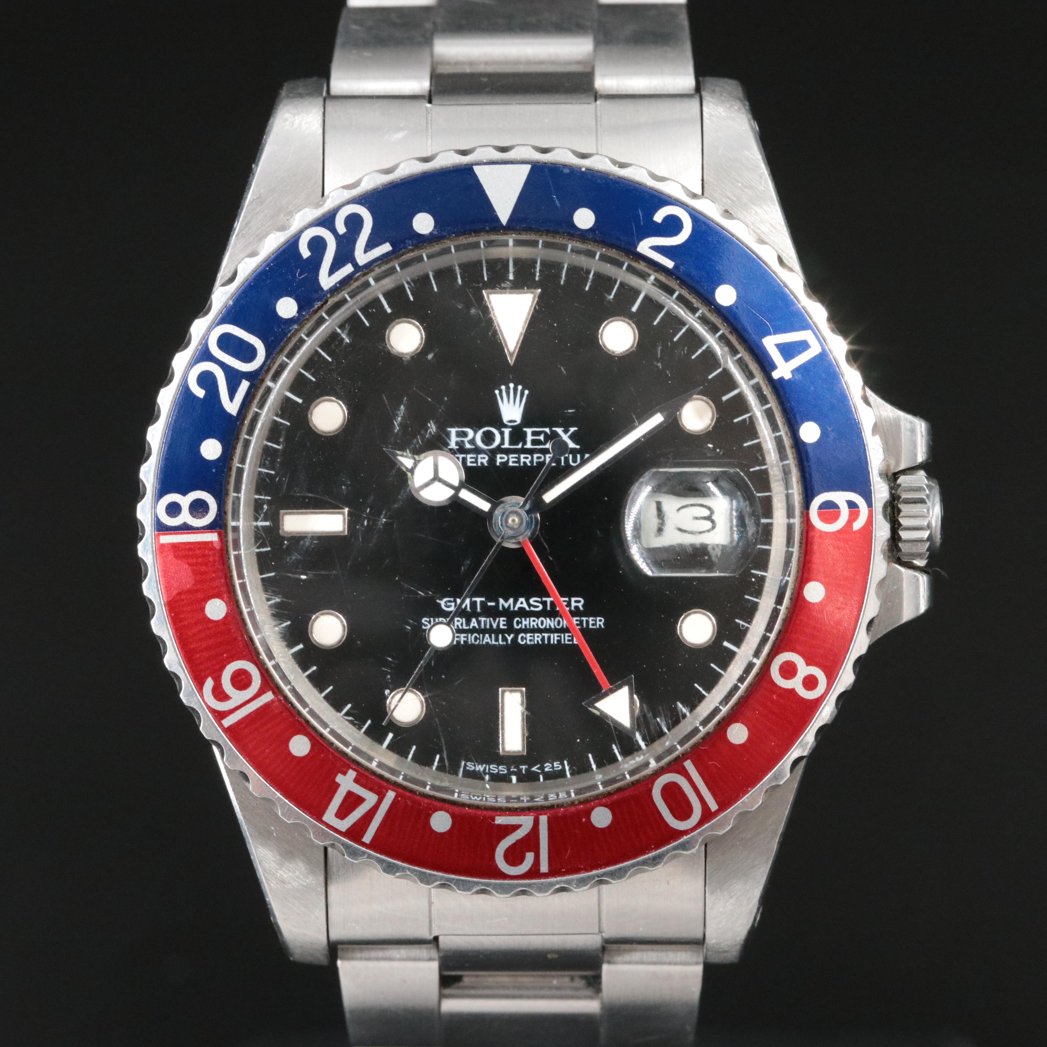 1984 Rolex "Pepsi" GMT-Master Ref.16750 Stainless Steel Date Watch