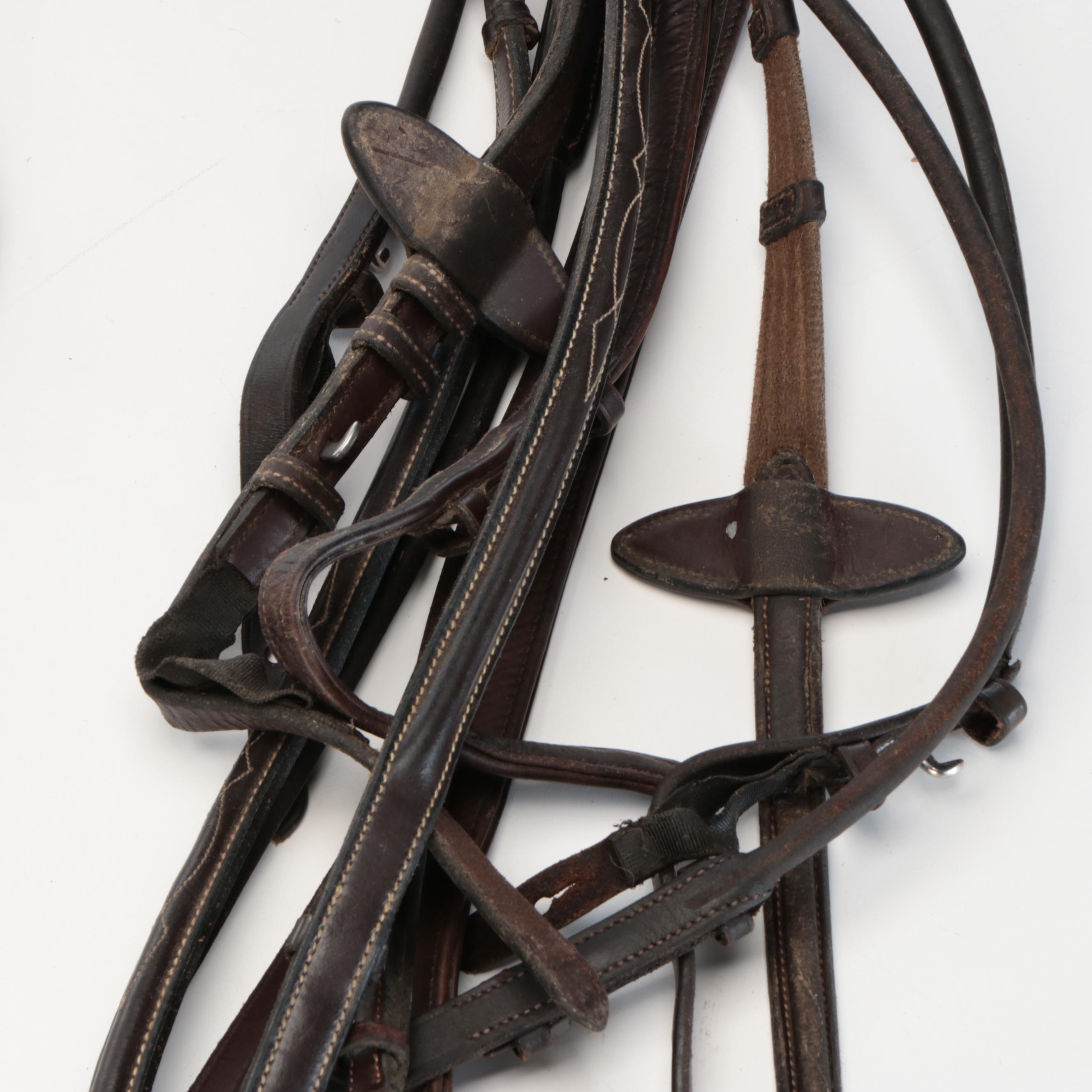 Dy'on, Dover and Other Leather English Bridles, 54" Girth, Bits and More