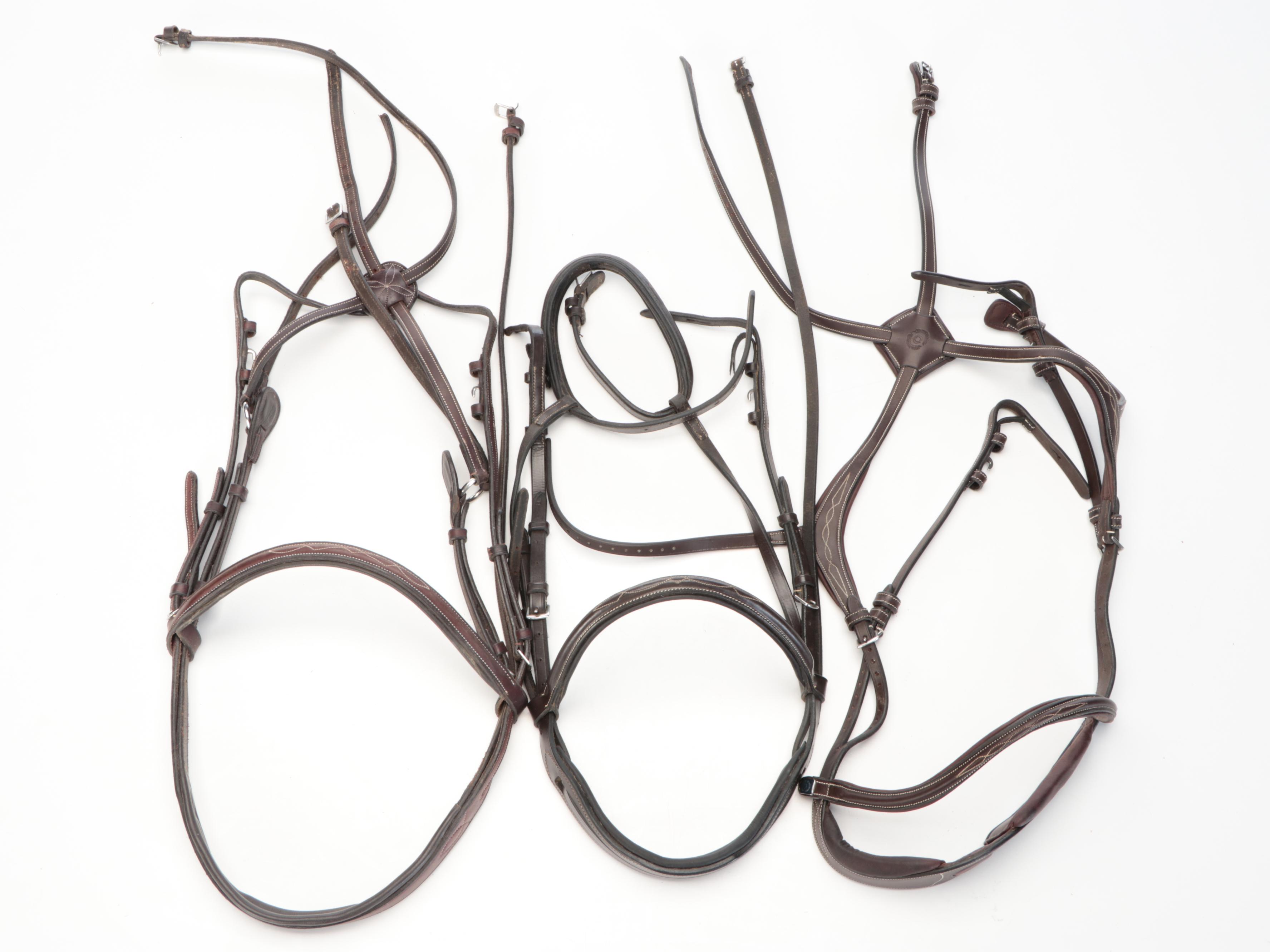 Dy'on, Dover and Other Leather English Bridles, 54" Girth, Bits and More