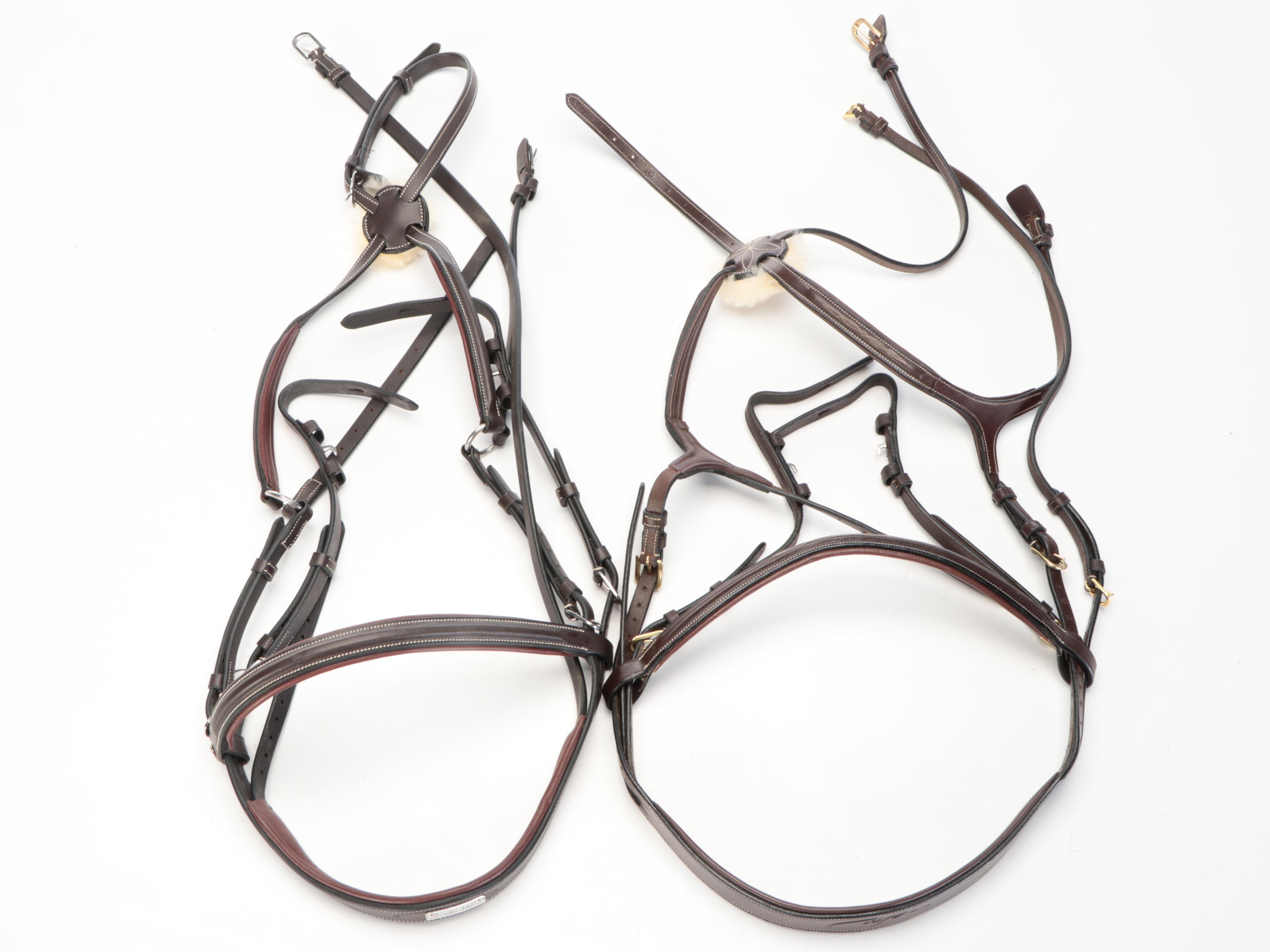 Dy'on, Dover and Other Leather English Bridles, 54" Girth, Bits and More