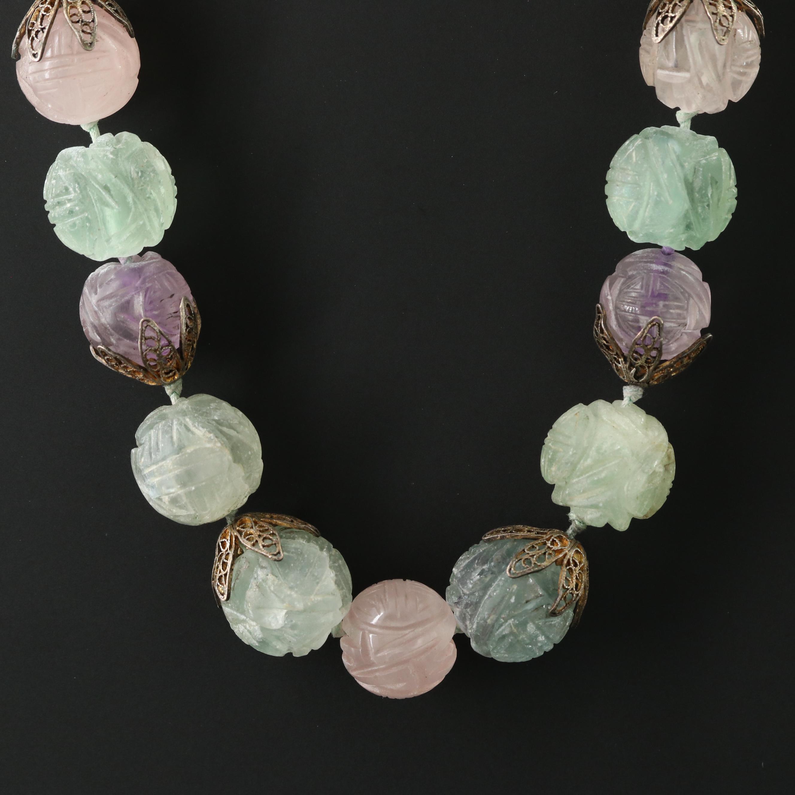 Fluorite Longevity Bead Necklace