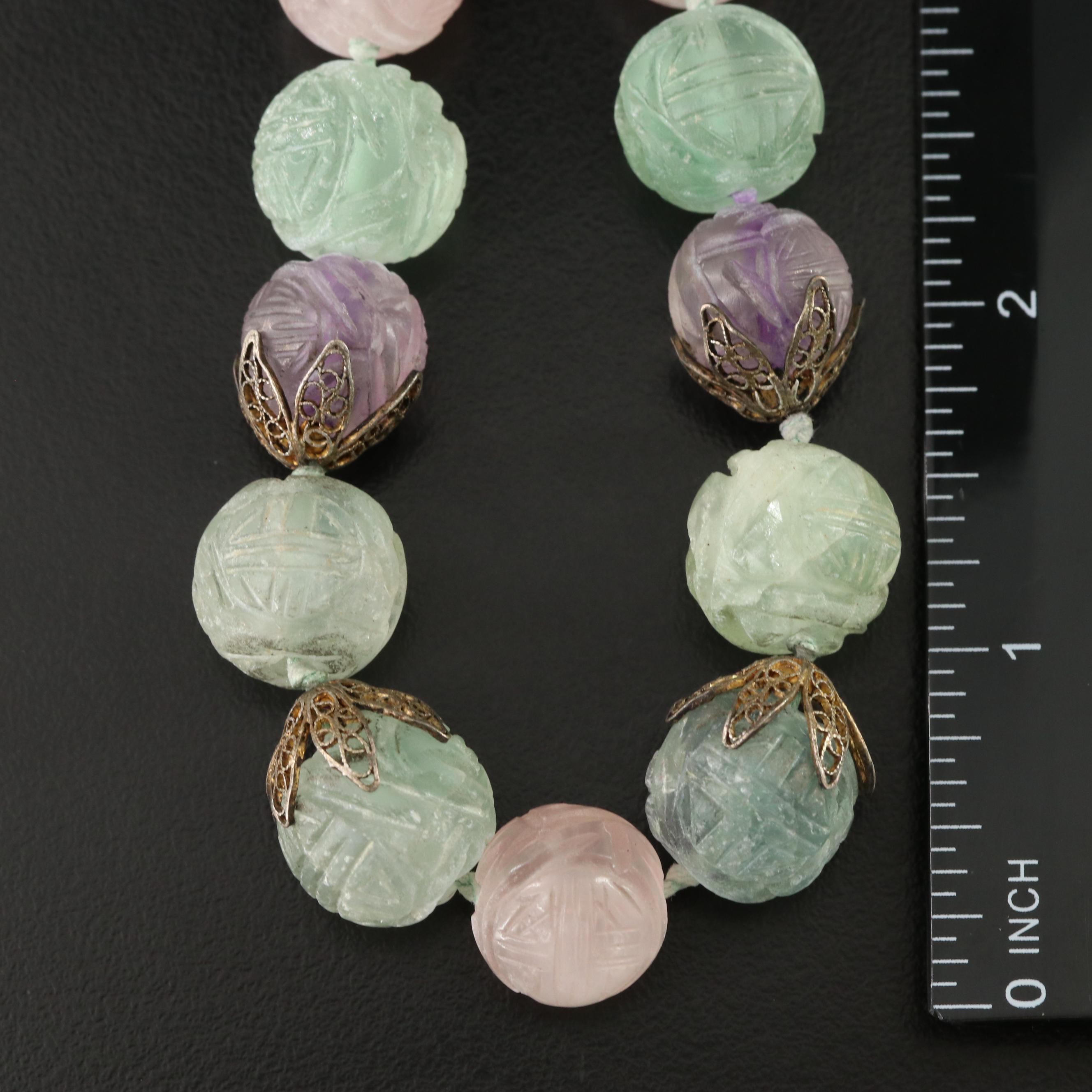 Fluorite Longevity Bead Necklace