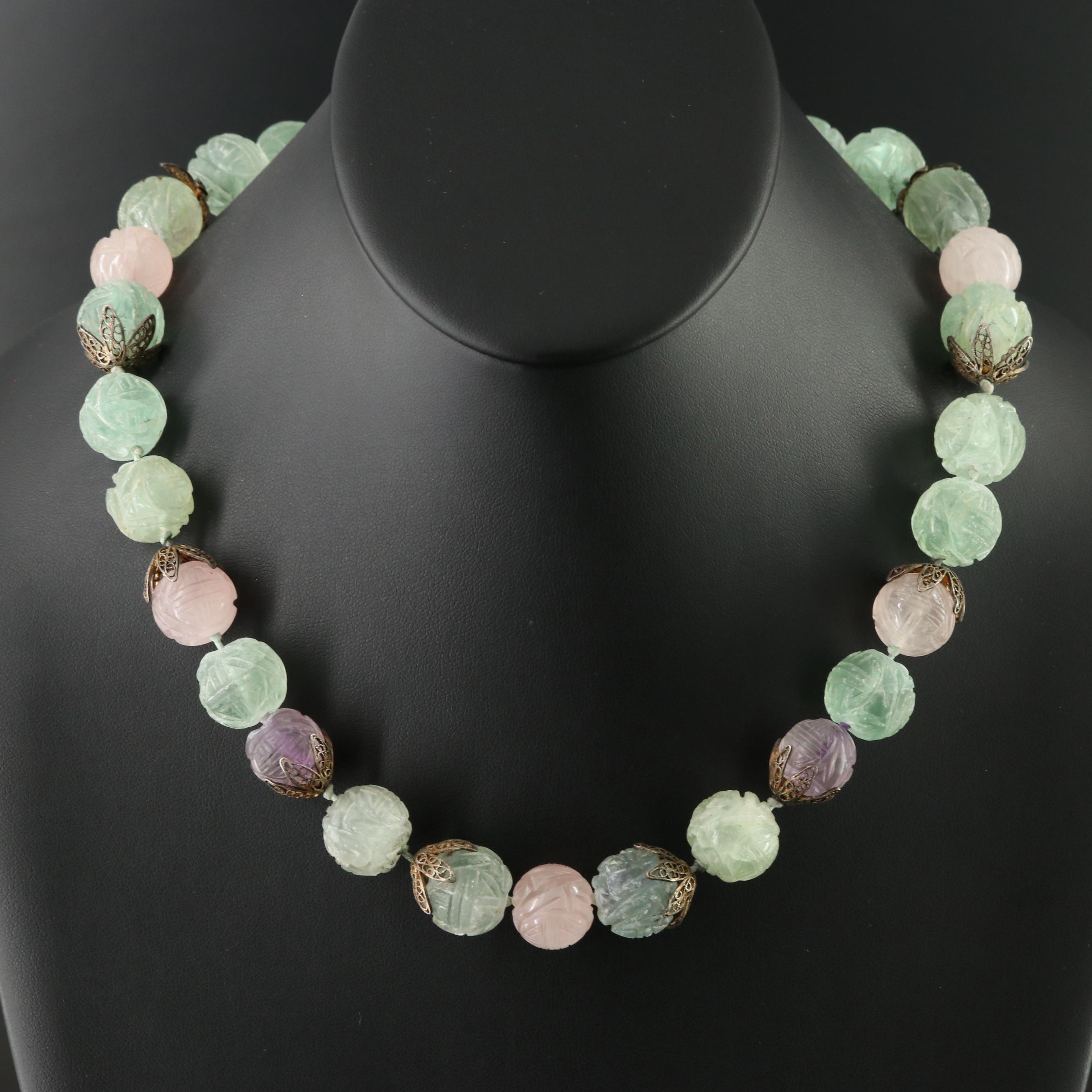 Fluorite Longevity Bead Necklace