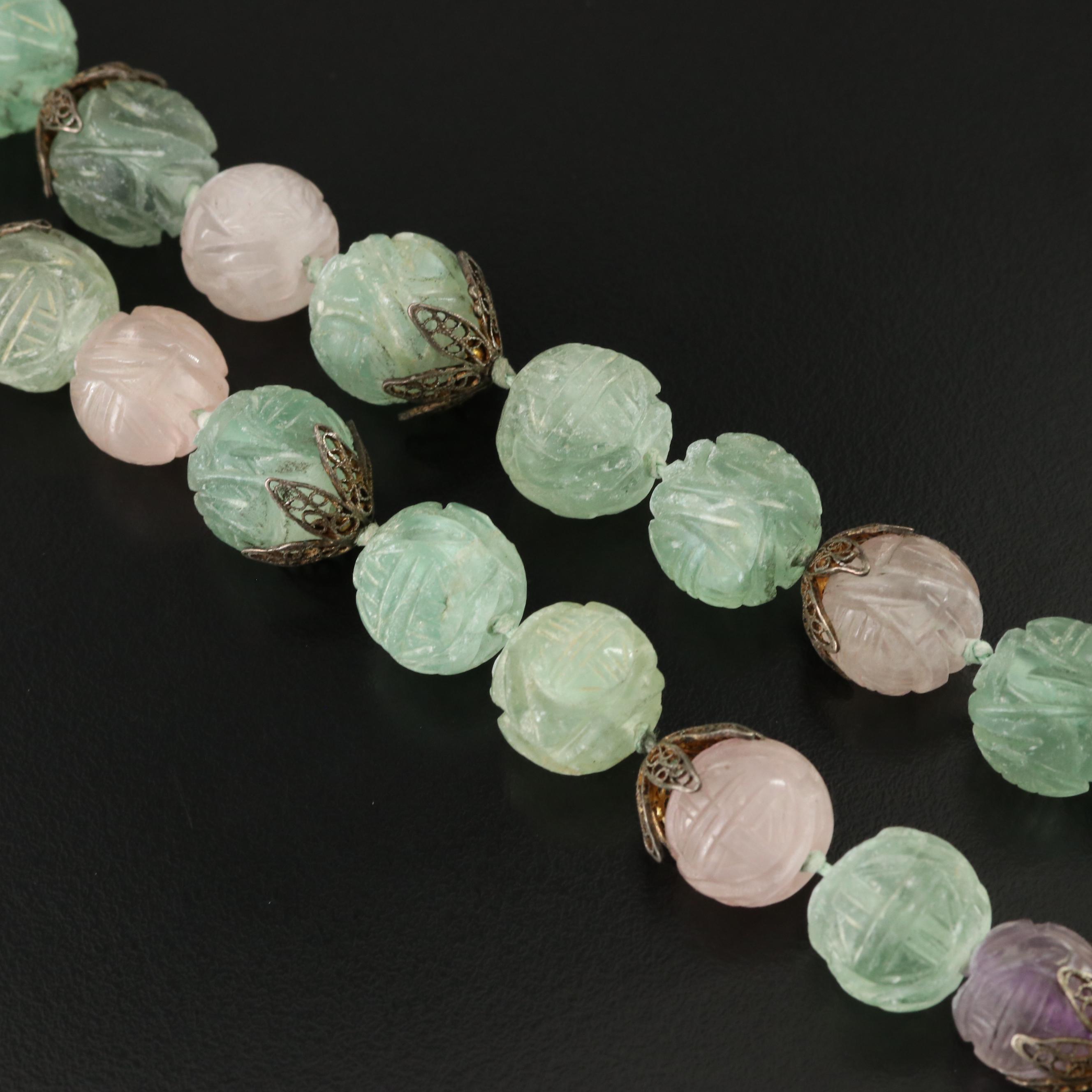 Fluorite Longevity Bead Necklace