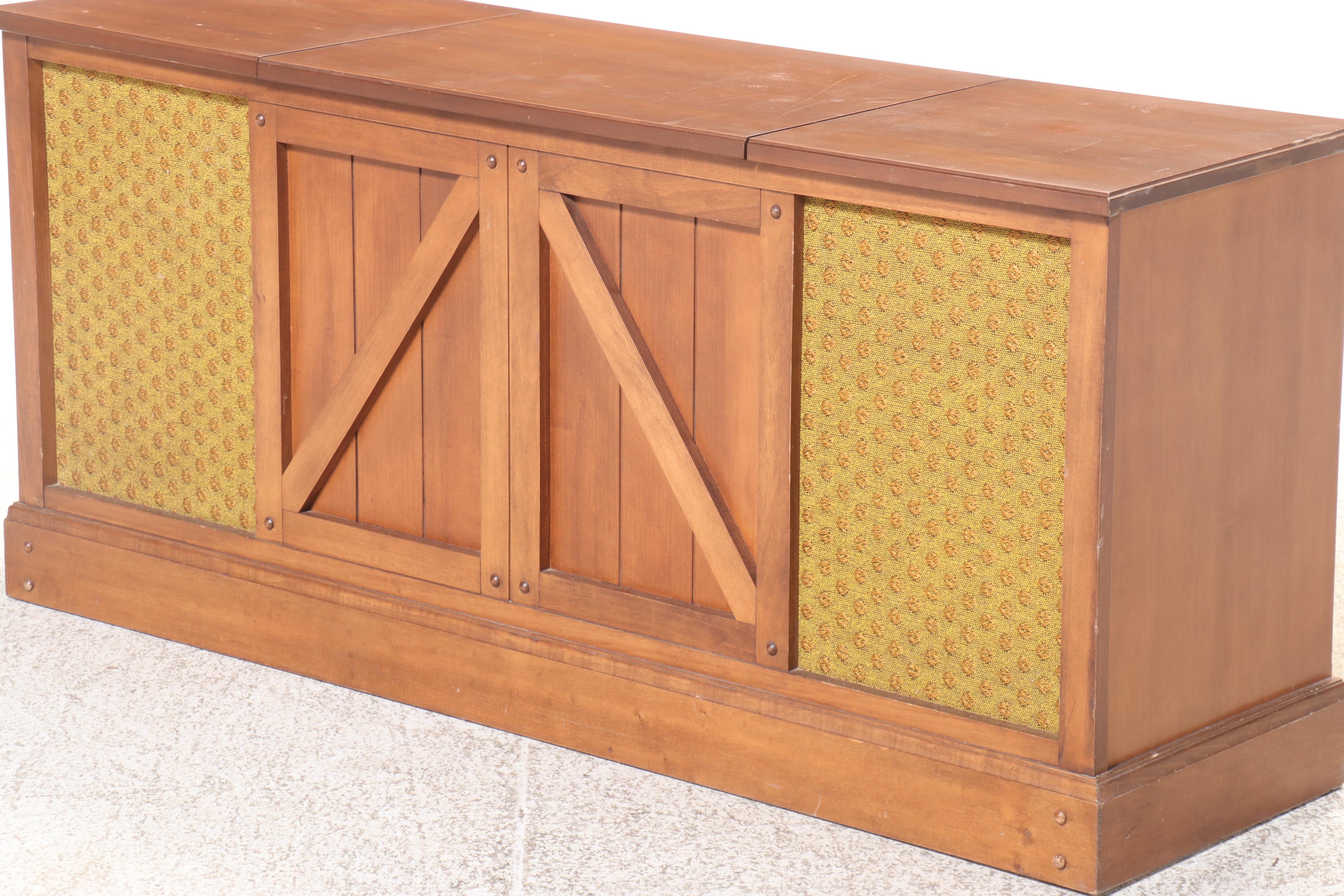 Penncrest Stereo in Console Cabinet, Mid-20th Century