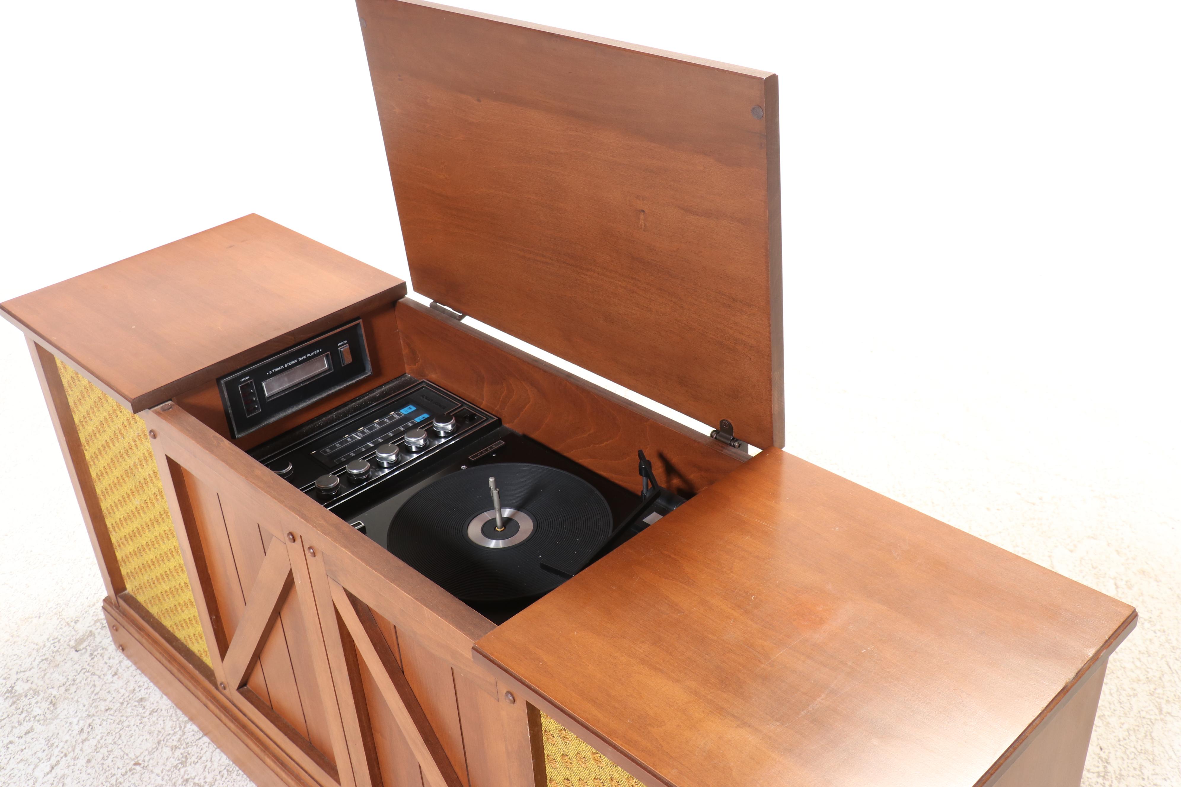 Penncrest Stereo in Console Cabinet, Mid-20th Century