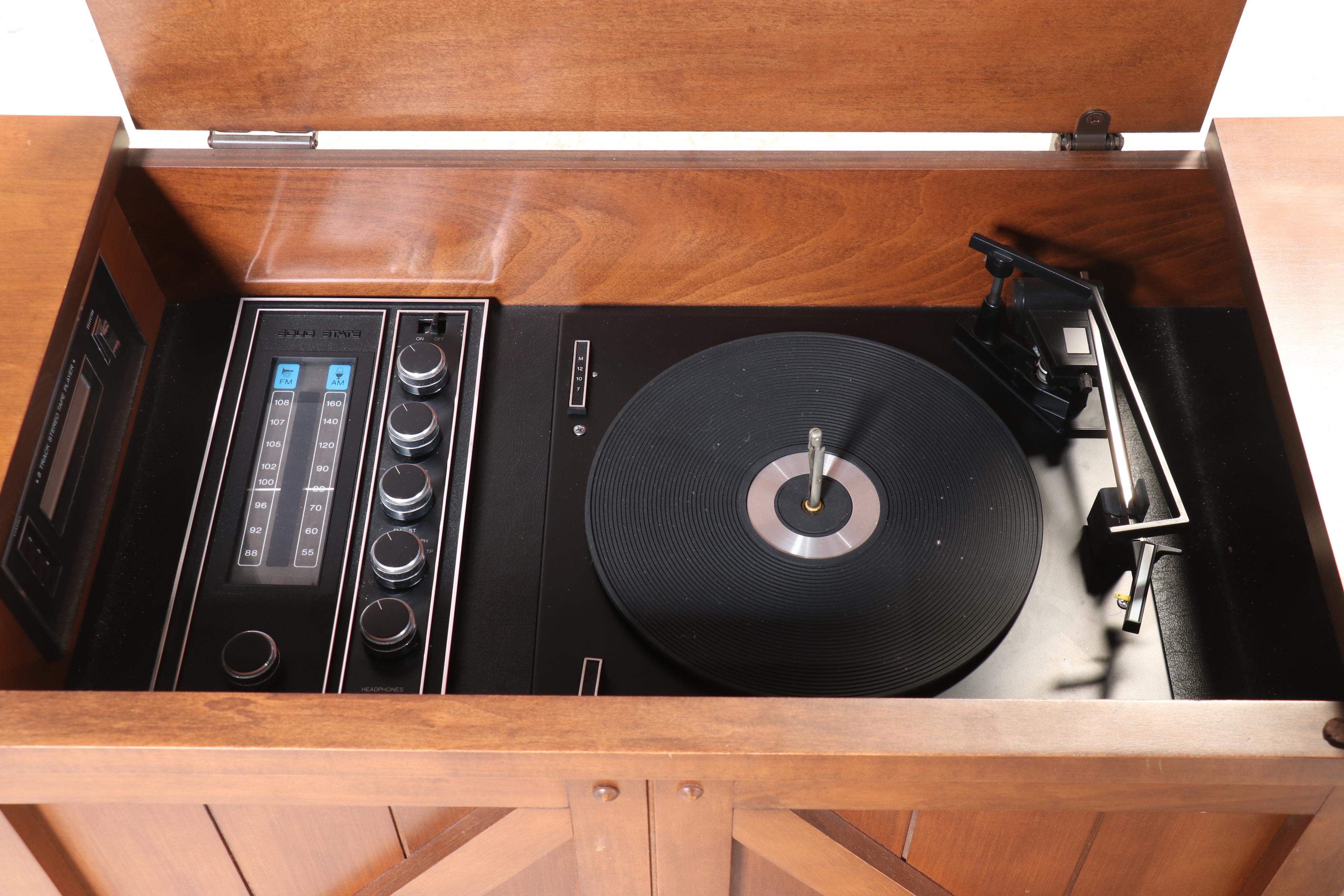 Penncrest Stereo in Console Cabinet, Mid-20th Century
