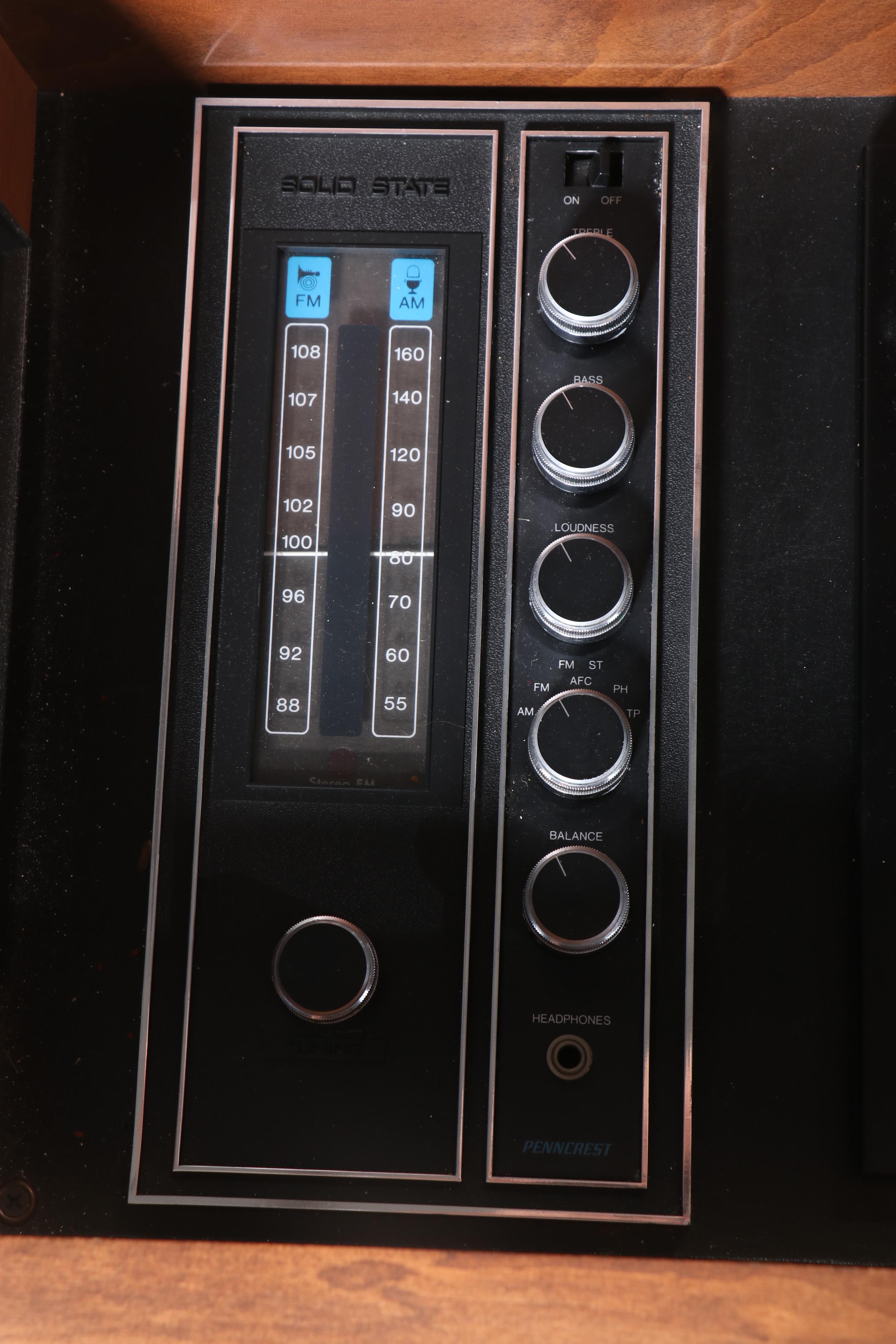 Penncrest Stereo in Console Cabinet, Mid-20th Century