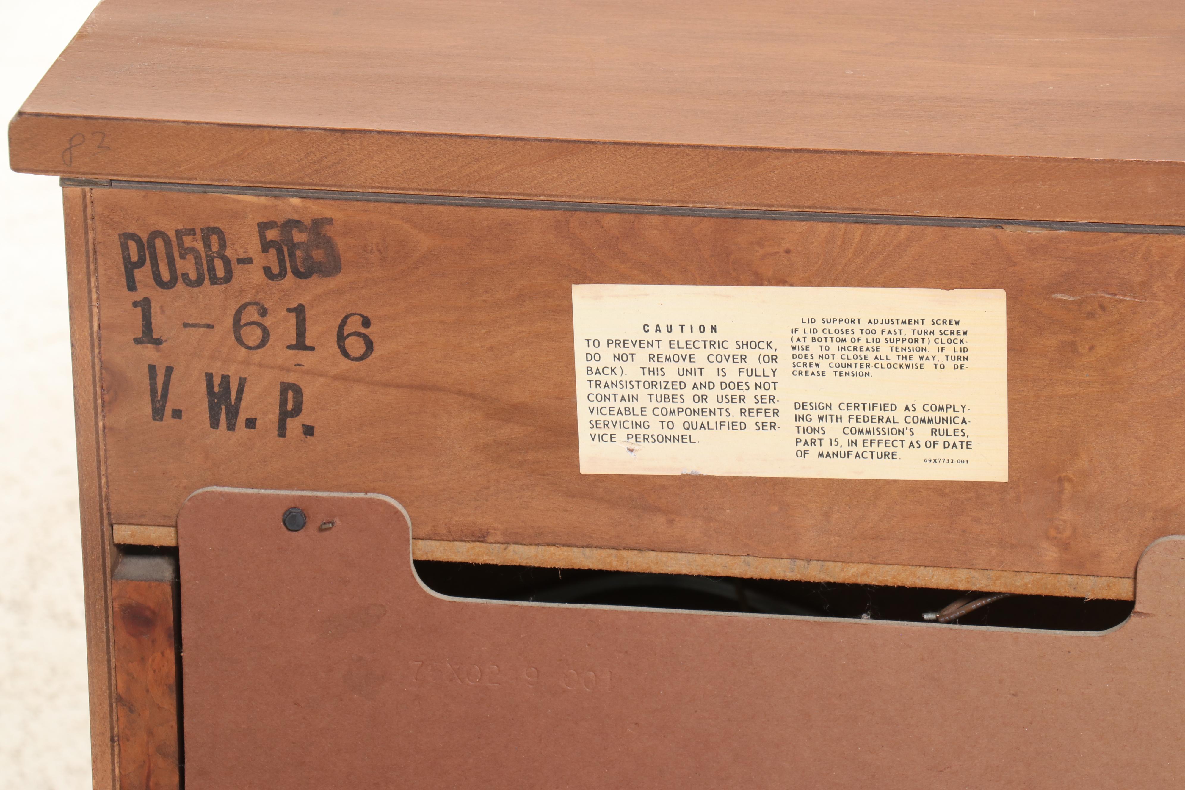 Penncrest Stereo in Console Cabinet, Mid-20th Century
