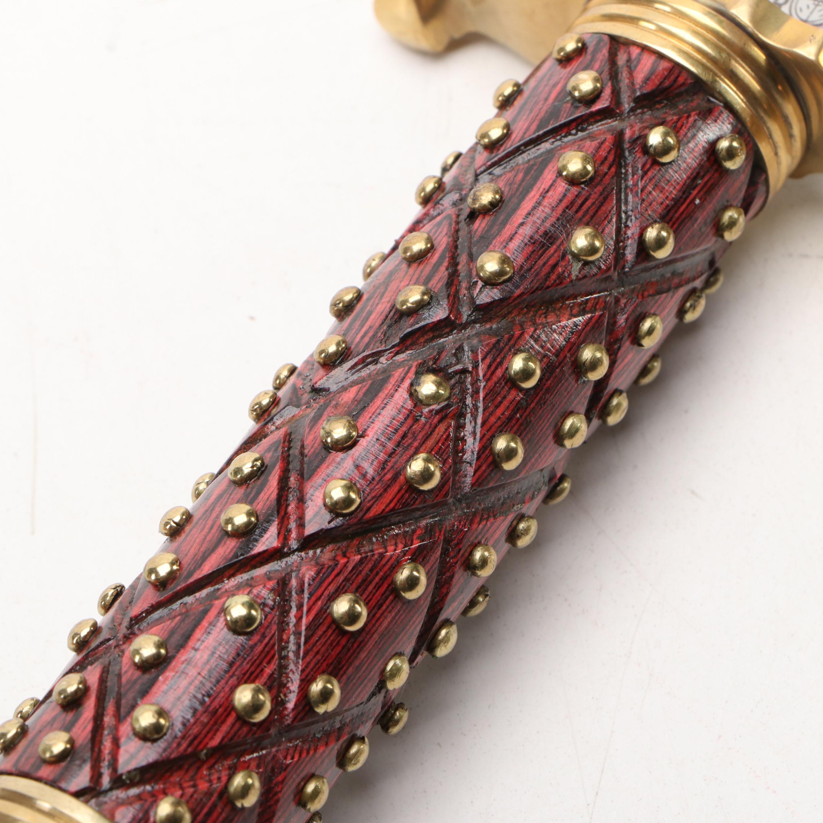 Gerber Tri-Tip Mini Cleaver and American Hunter Studded Bowie Knife in Scabbard