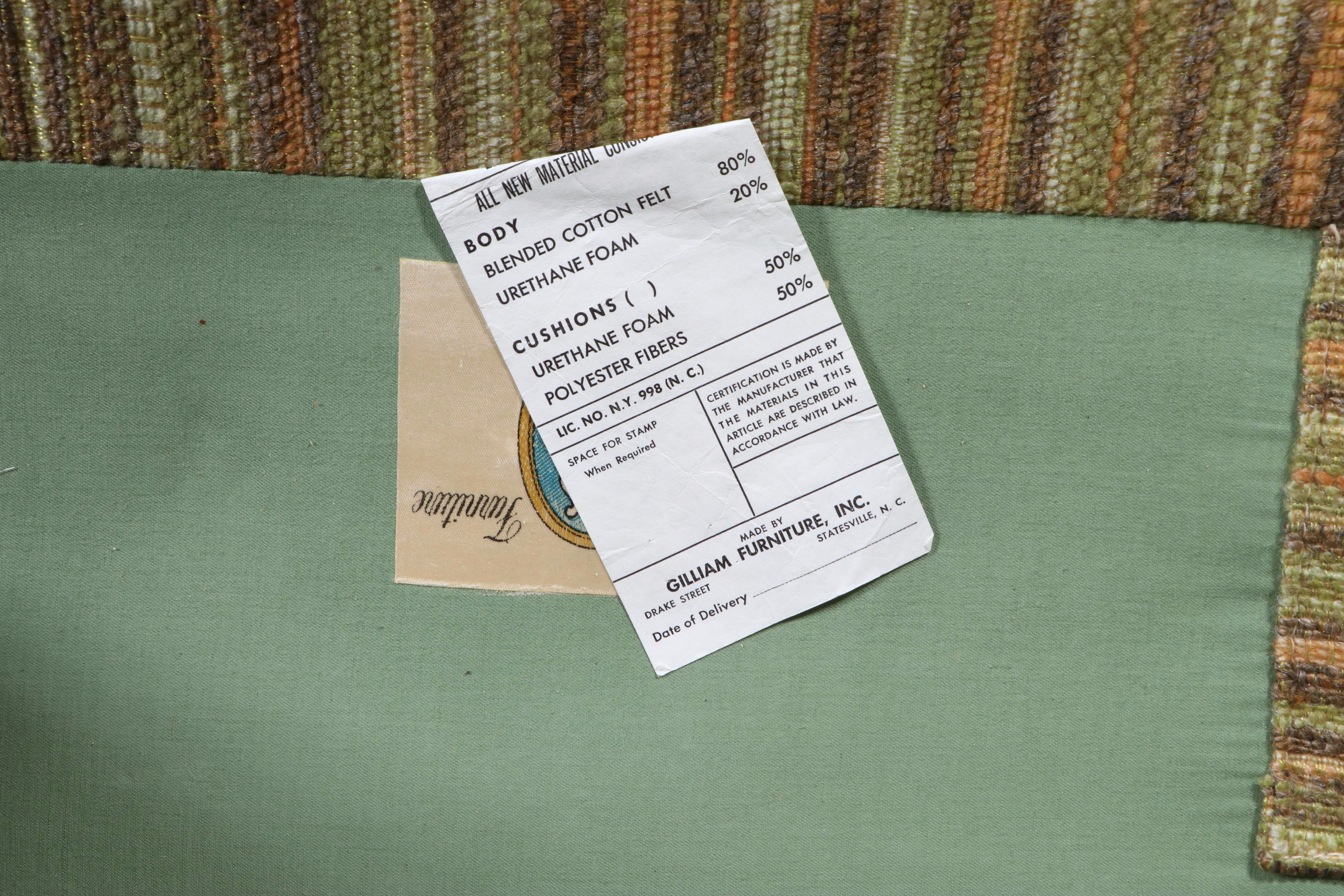 Pair of Gilliam Furniture Mid Century Modern Club Chairs with Ottoman