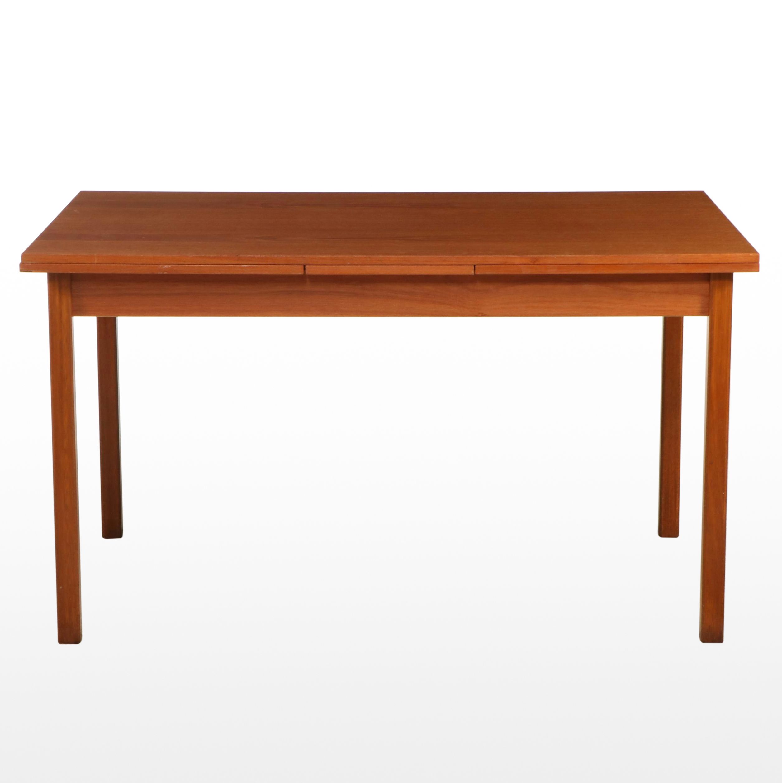 Danish Modern Teak Draw Leaf Dining Table, Mid to Late 20th Century