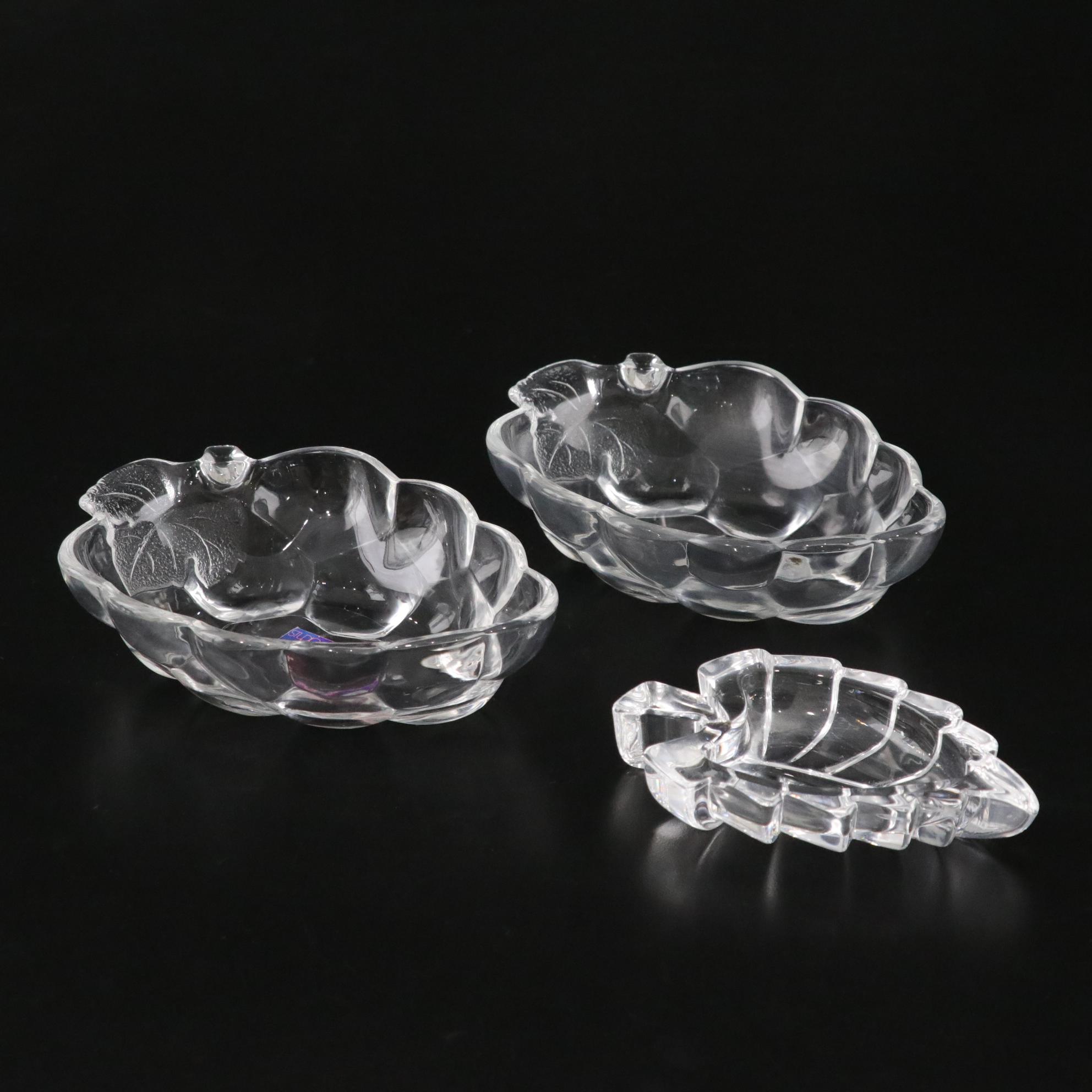 Japanese, Italian & Czech Crystal Vases & Dishes