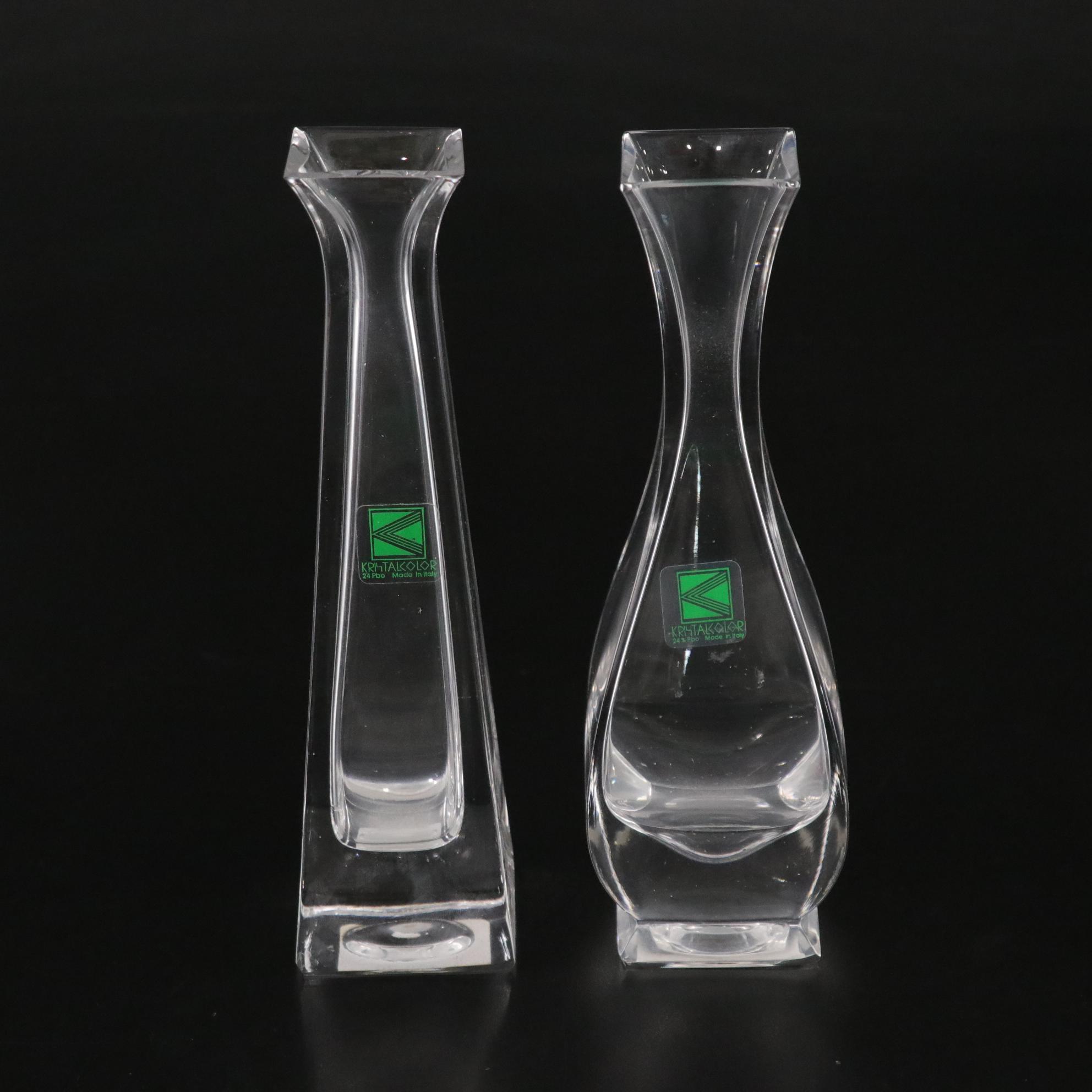 Japanese, Italian & Czech Crystal Vases & Dishes