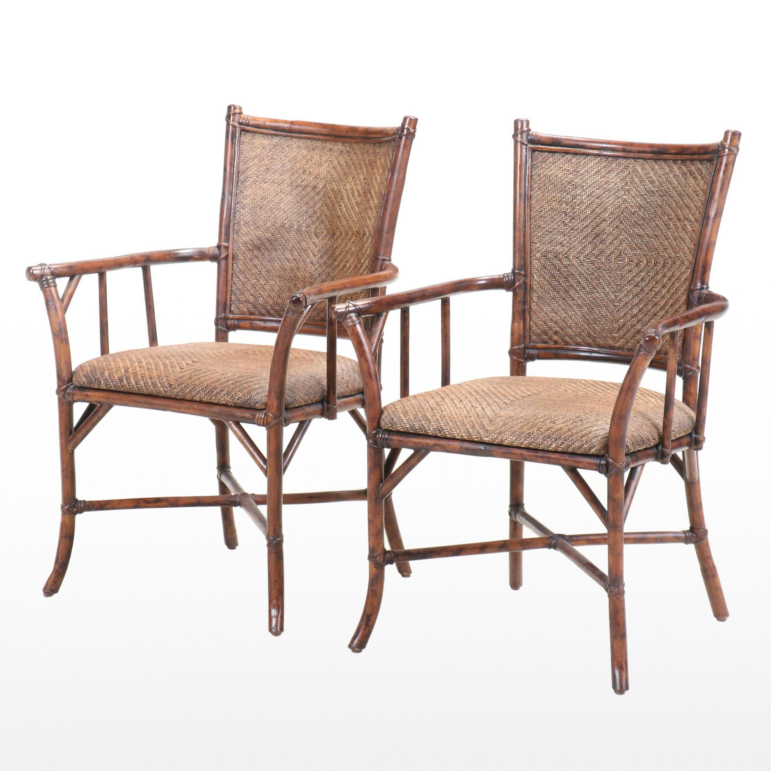 Pair of Pier 1 Imports Rattan Armchairs