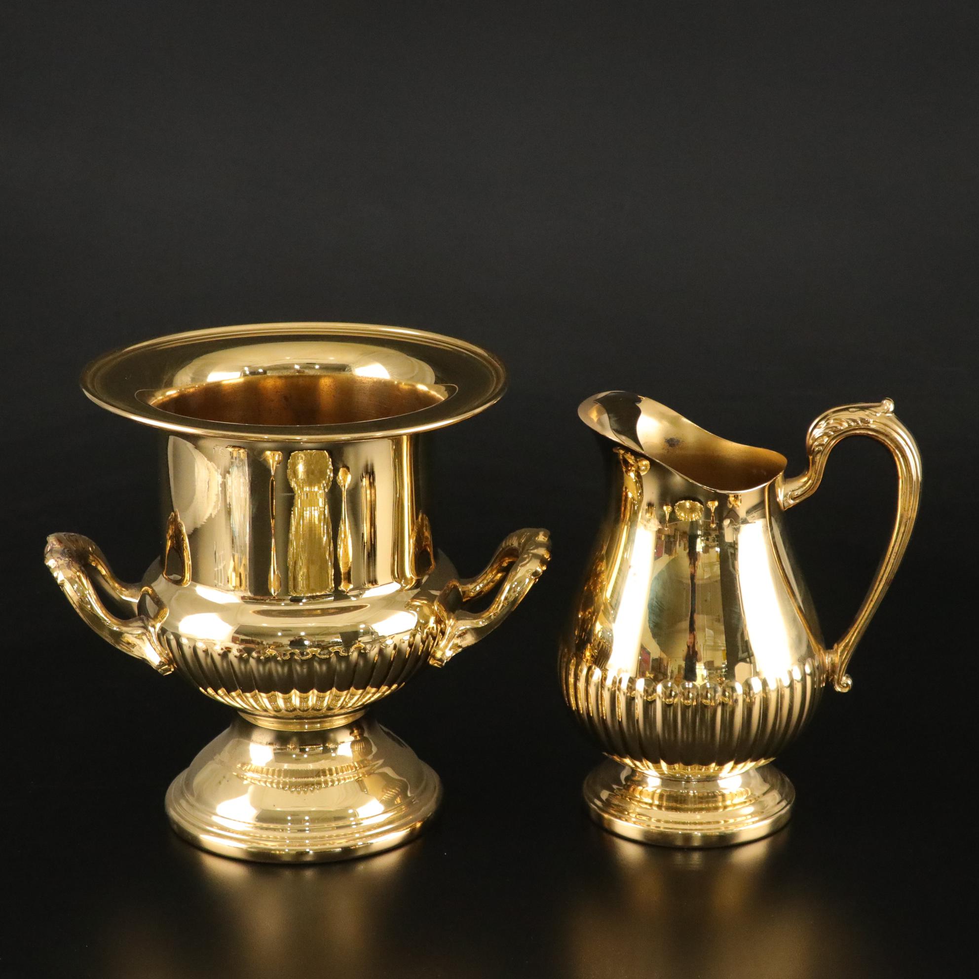 Electroplate Champagne Bucket, Candlesticks and More