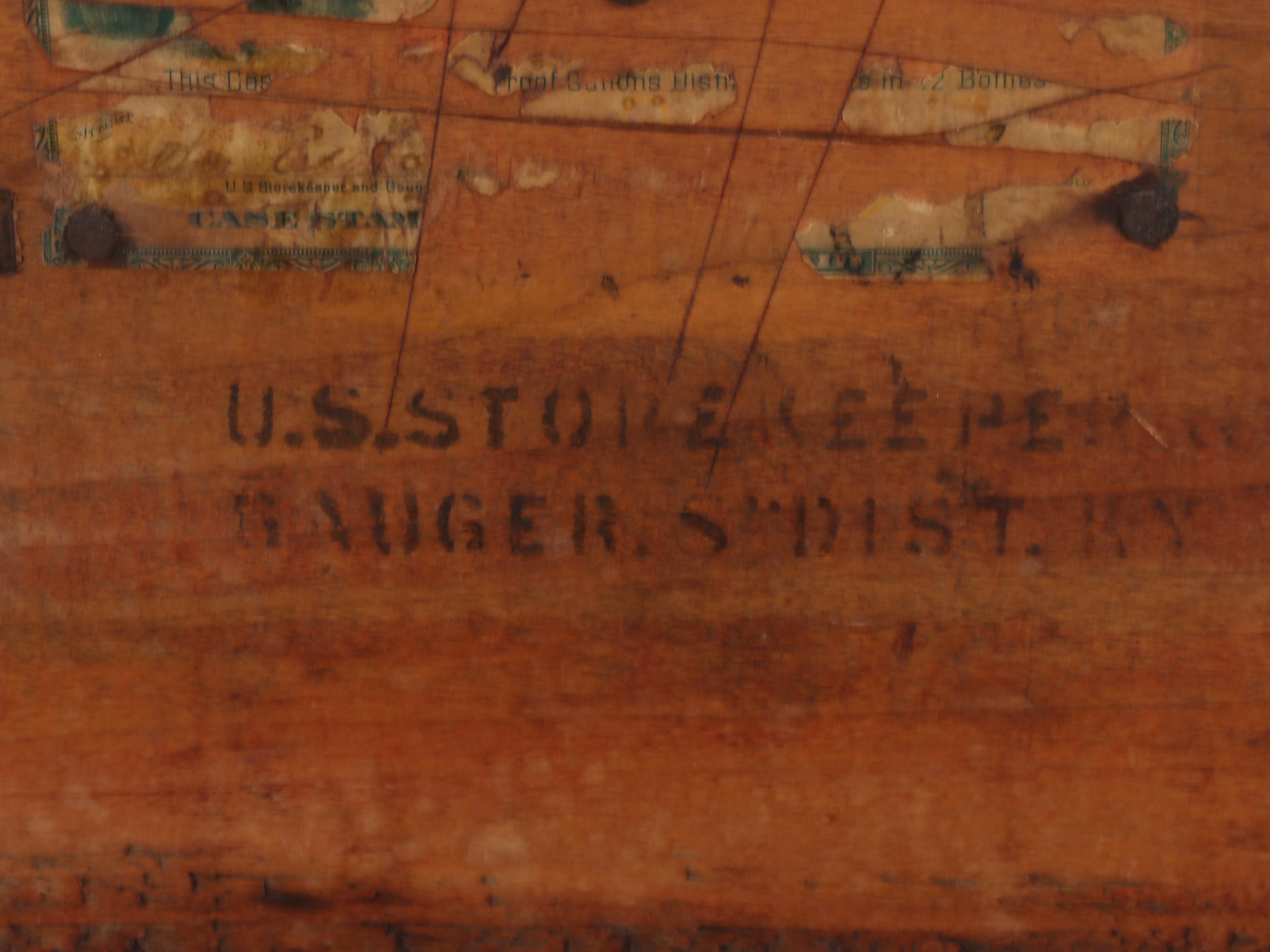 Wooden Whiskey Crate Covered to Chest