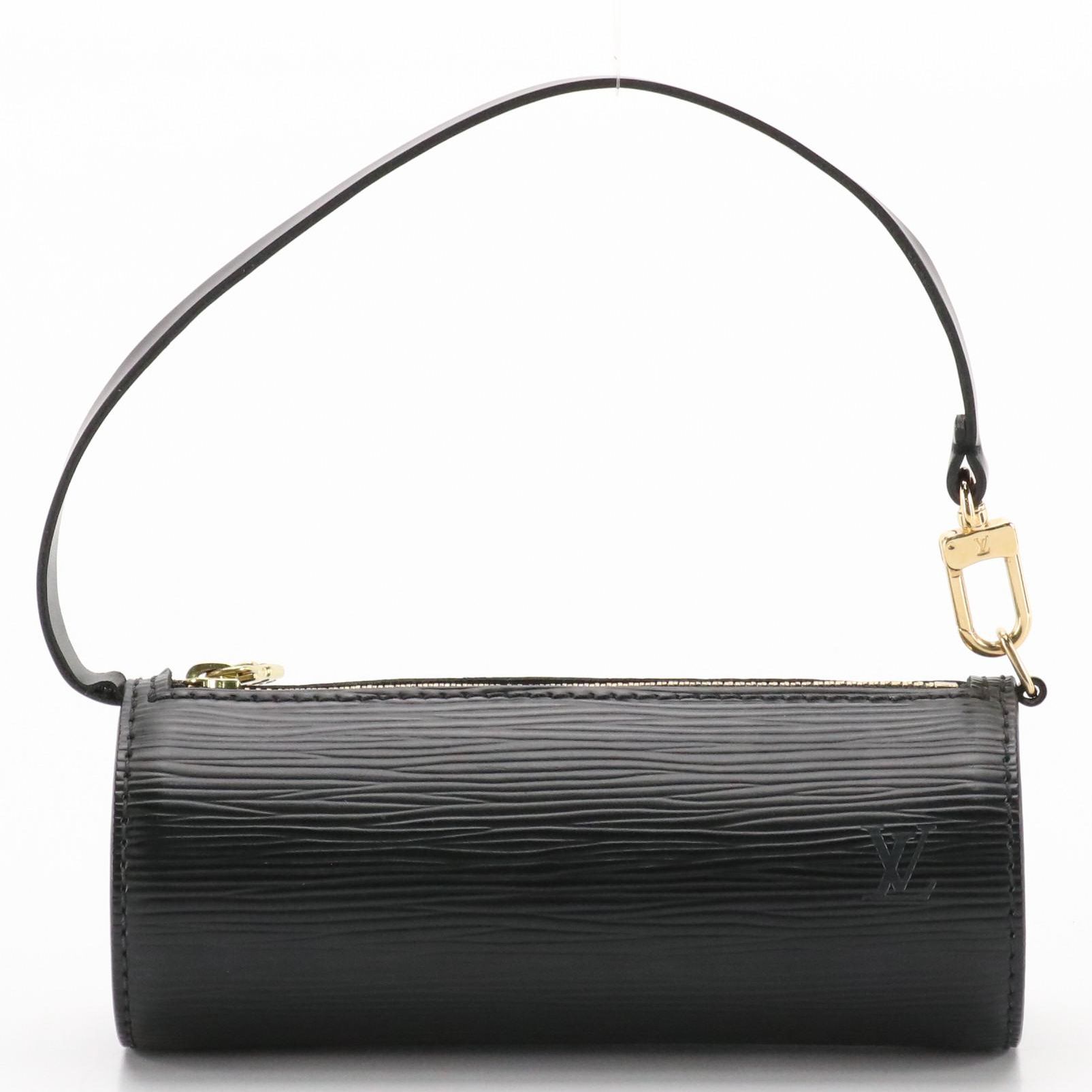 Louis Vuitton Soufflot Pochette in Black Epi/Smooth Leather