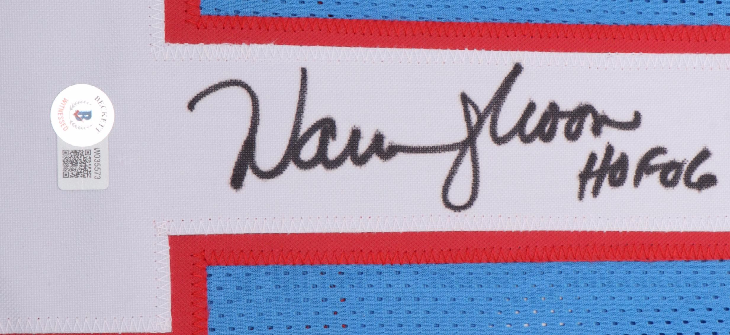 Warren Moon Signed “HOF 06” Houston Oilers Football Jersey, Beckett