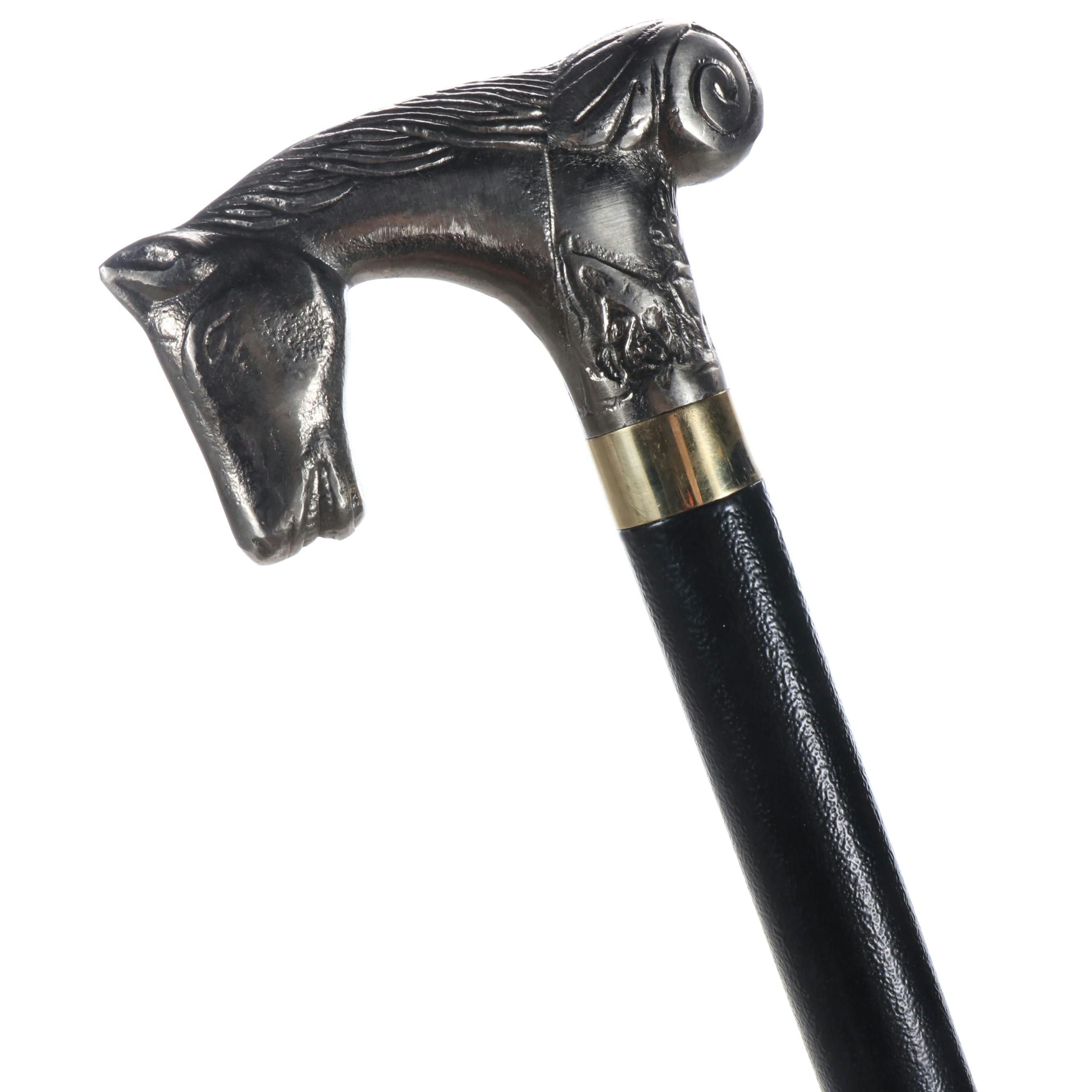 Horse Head Derby Handled Sword Cane