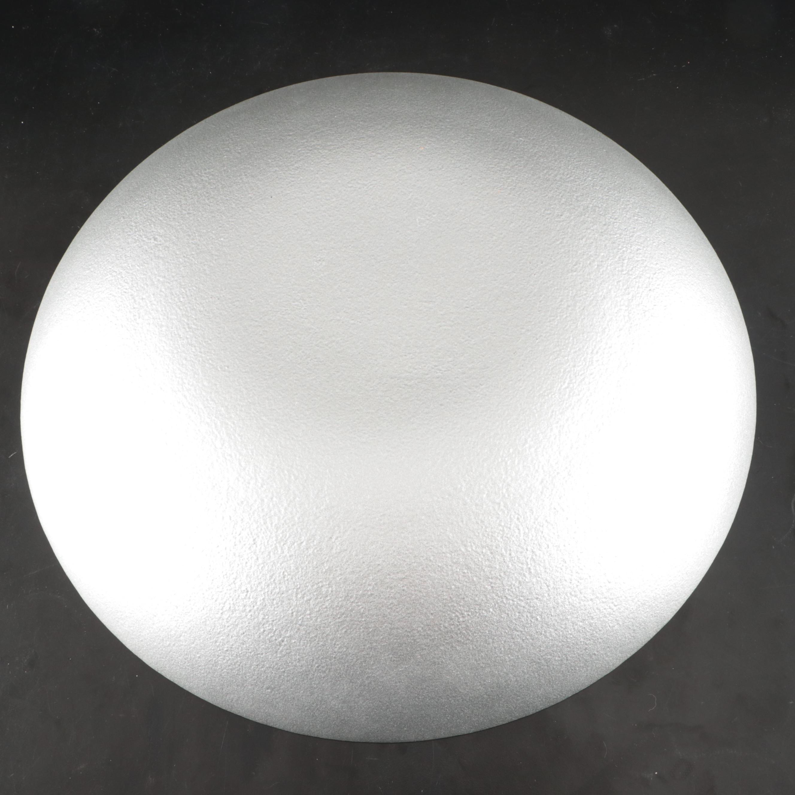 At Home Silvered Ceramic Apple, Pear and Orbs with Glass Centerpiece Bowl